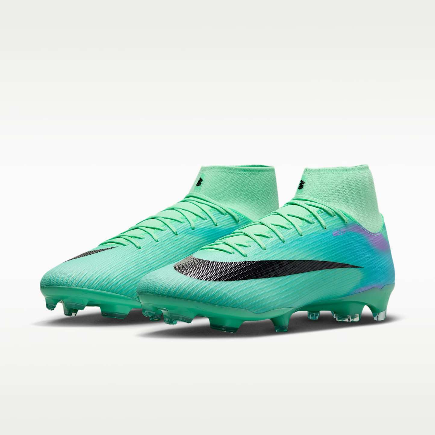 Nike Mercurial Superfly 11 Academy „Sam Kerr“ High-Top-Fußballschuh für verschiedene Böden – Green Glow/Fuchsia Dream/Lagoon Pulse/Schwarz