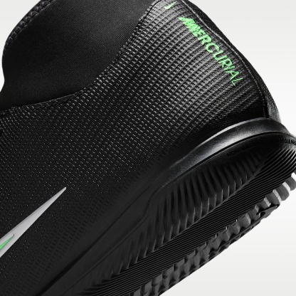 Nike Mercurial Superfly 11 Club High-Top-Fußballschuh für Hallen- und Hartplätze – Schwarz/Schwarz/Illusion Green