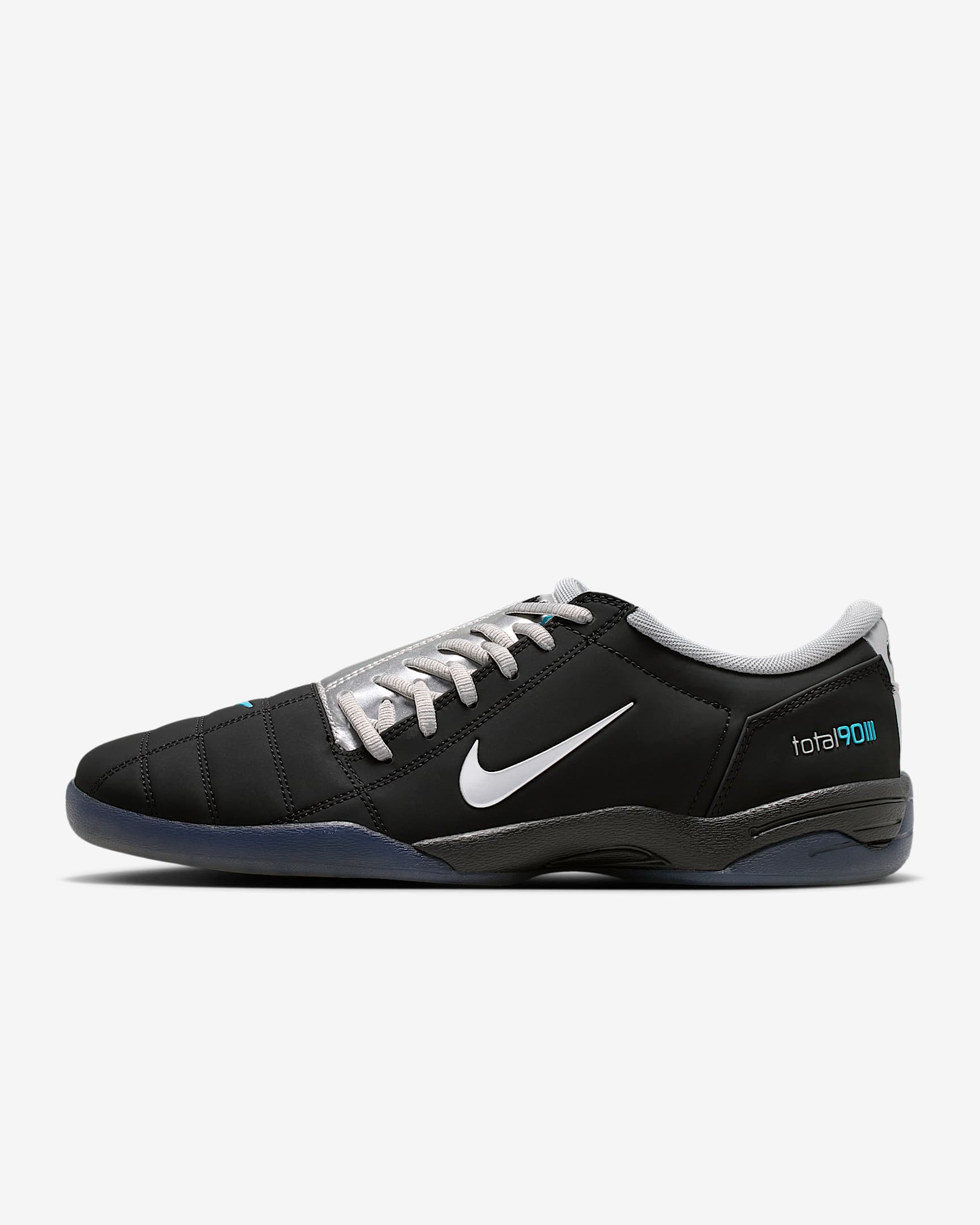 Nike Total 90 Fußballschuh – Schwarz/Gamma Blue/Metallic Silver