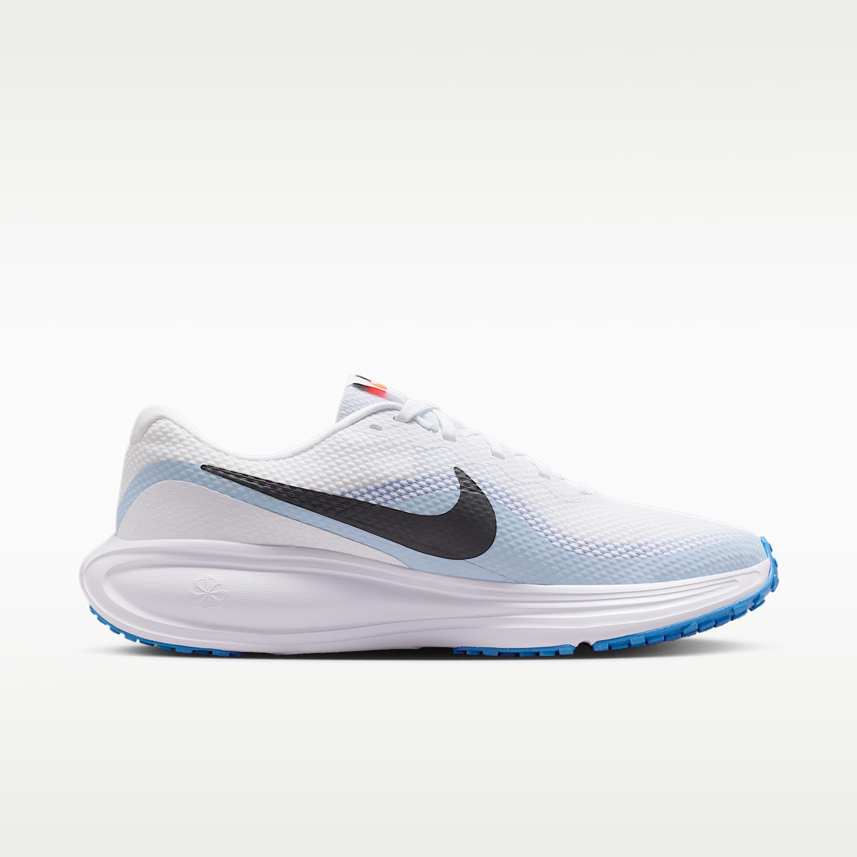 Nike Revolution 8 Straßenlaufschuh (Herren) – Weiß/Hydrogen Blue/Blue Crystal/Off Noir