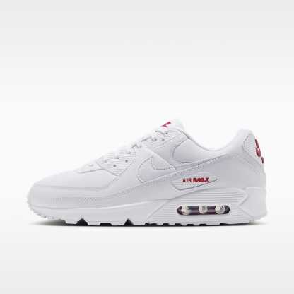 Nike Air Max 90 Schuh (Herren) – Weiß/Tough Red/Weiß