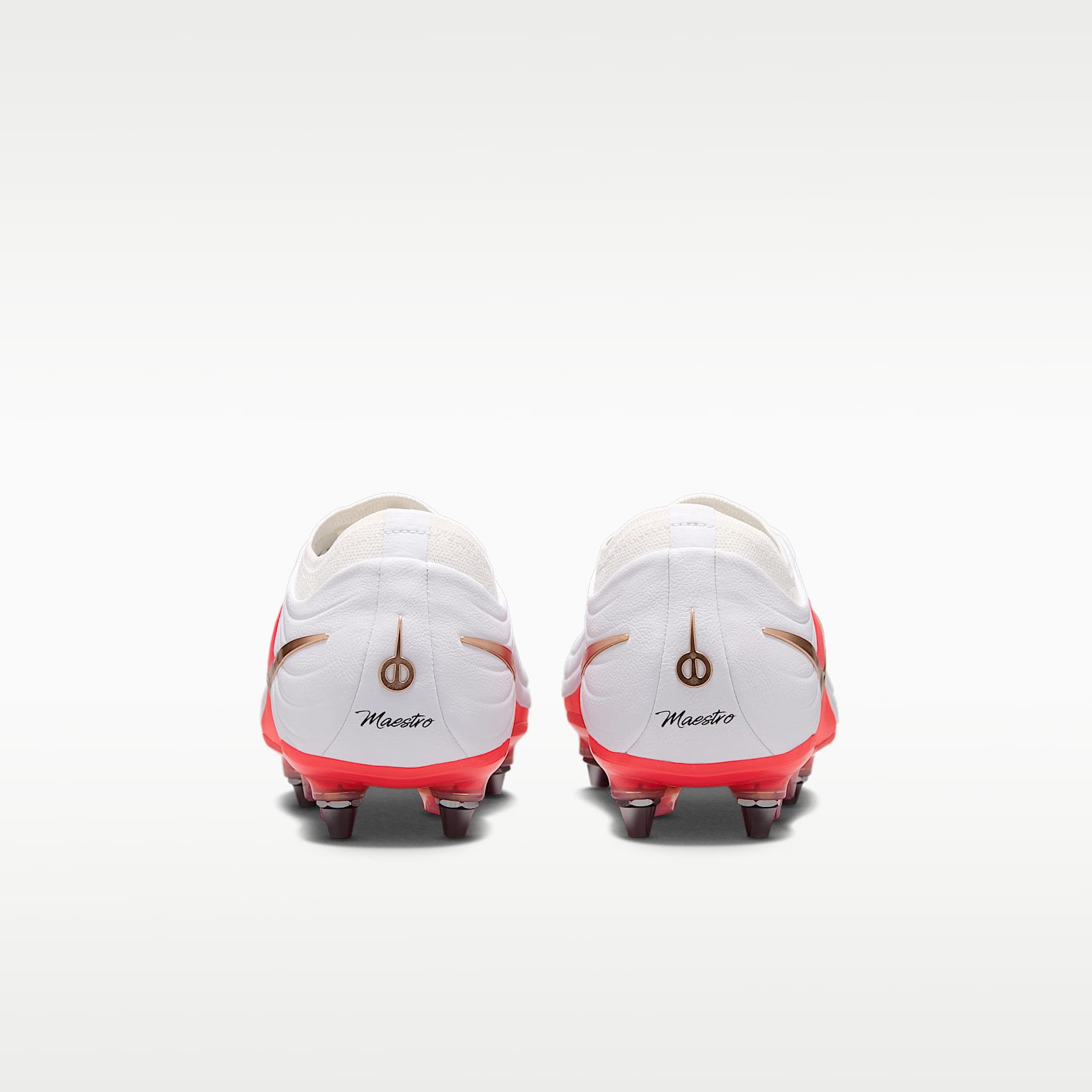 Nike Tiempo Maestro Elite Low Top Fußballschuh für weichen Rasen – Weiß/Bright Crimson/Blur