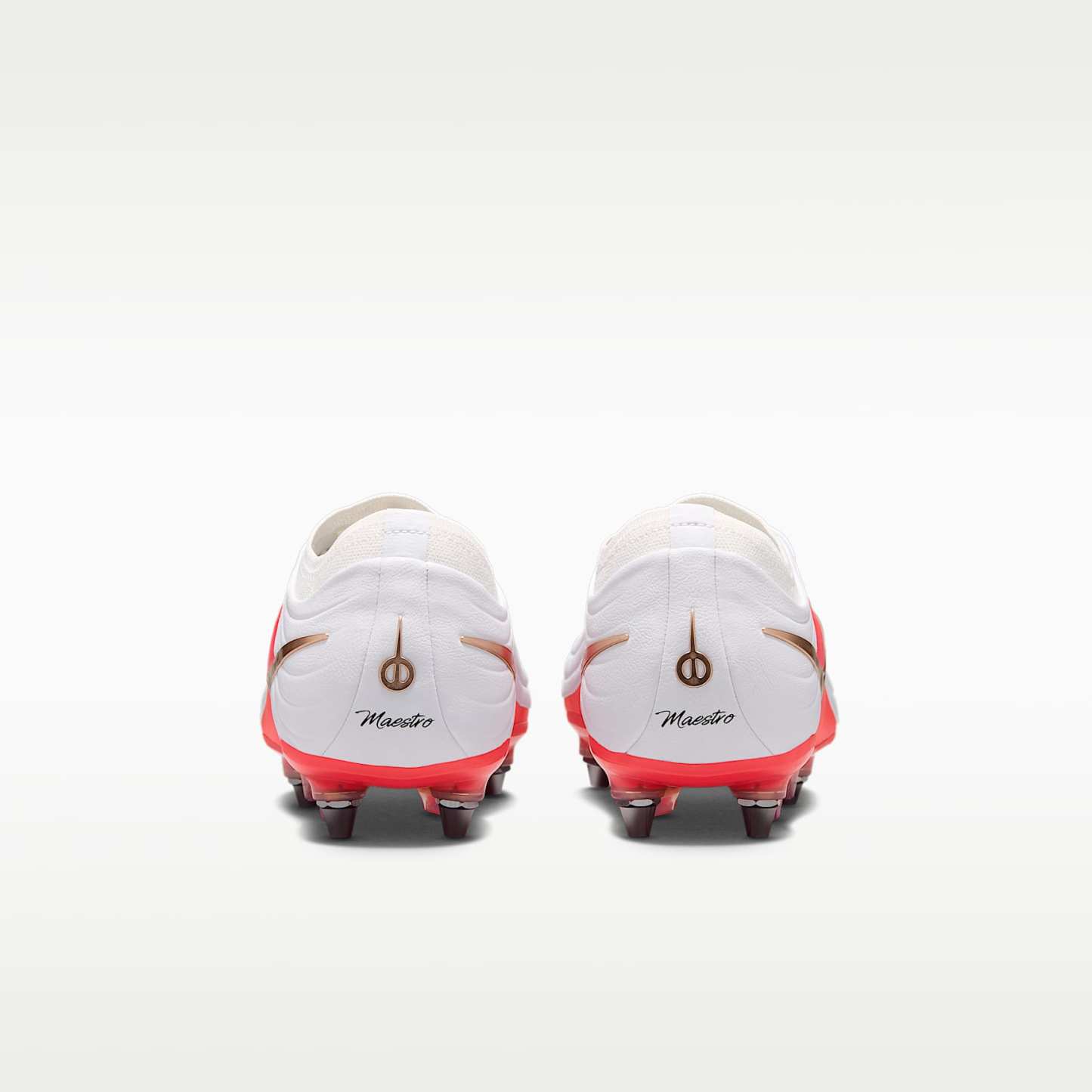 Nike Tiempo Maestro Elite Low Top Fußballschuh für weichen Rasen – Weiß/Bright Crimson/Blur