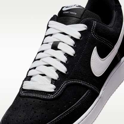 Nike Court Vision Low FL Schuh (Herren) – Schwarz/Weiß