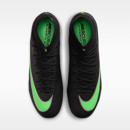Nike Mercurial Superfly 11 Academy High-Top-Fußballschuh für verschiedene Böden – Schwarz/Schwarz/Illusion Green