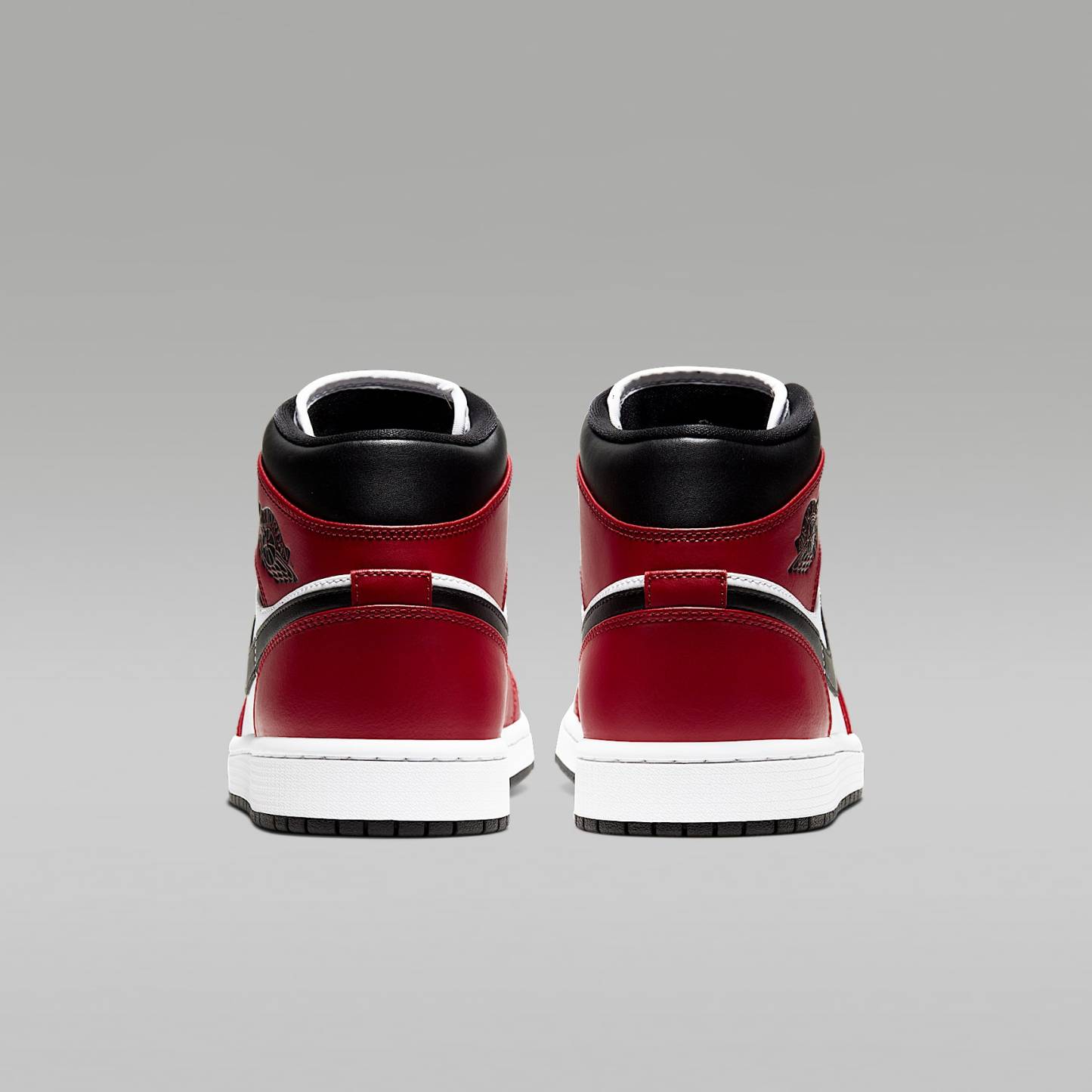 Air Jordan 1 Mid Schuh (Herren) – Schwarz/Gym Red/Schwarz