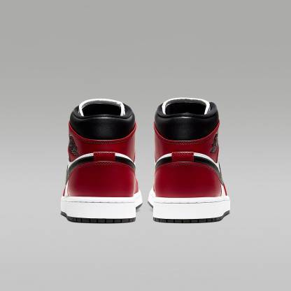 Air Jordan 1 Mid Schuh (Herren) – Schwarz/Gym Red/Schwarz