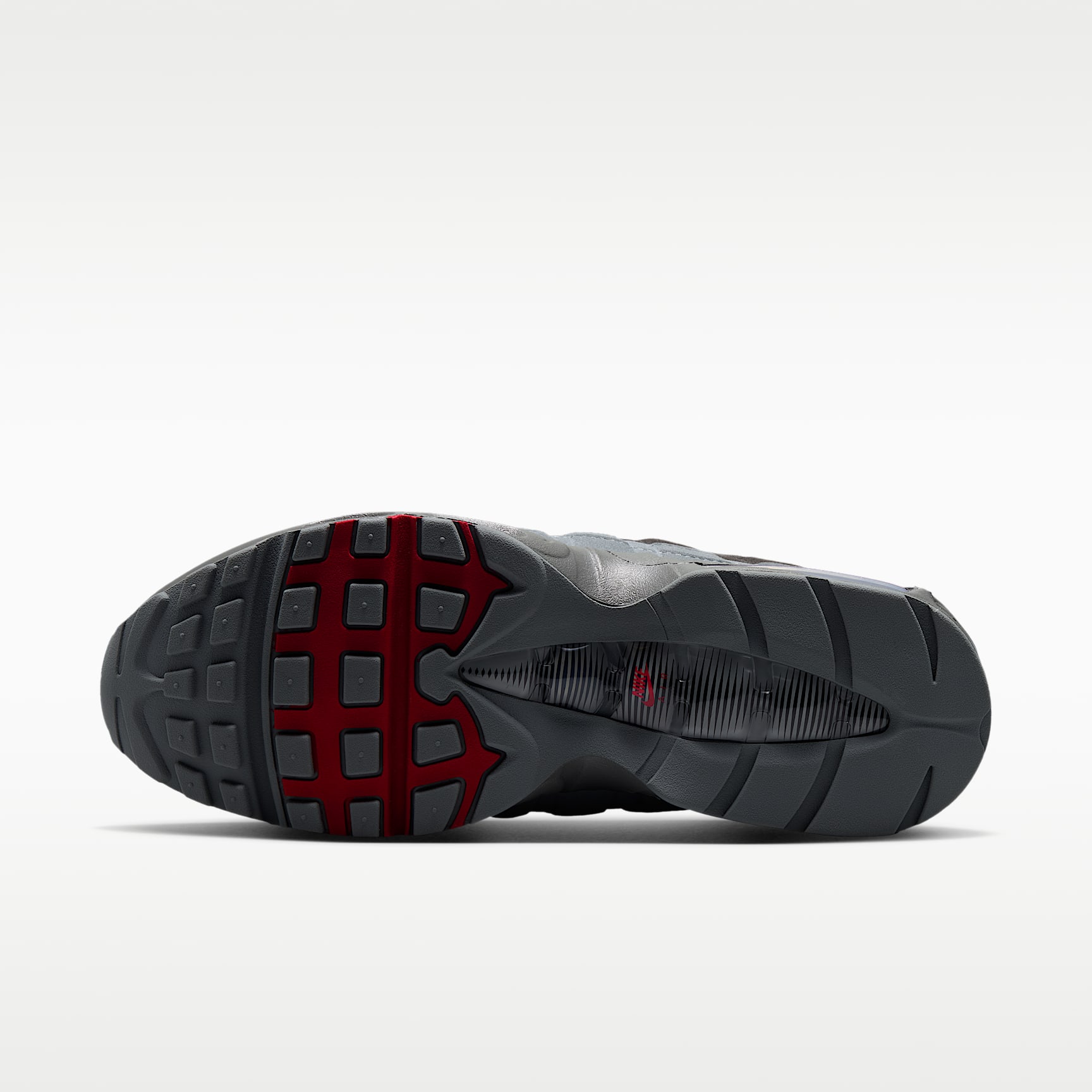 Nike Air Max 95 Big Bubble "OG" Schuh (Herren) – Schwarz/Smoke Grey/Dark Smoke Grey/Tough Red