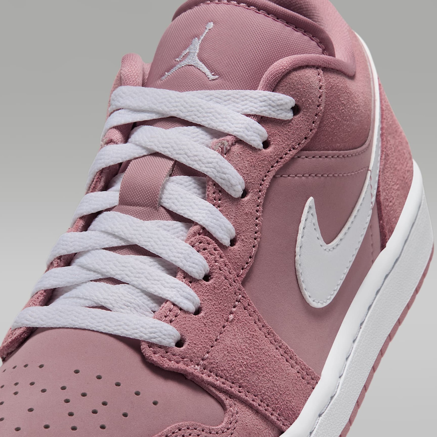 Air Jordan 1 Low Damenschuh – Rust Pink/Rust Pink/Weiß