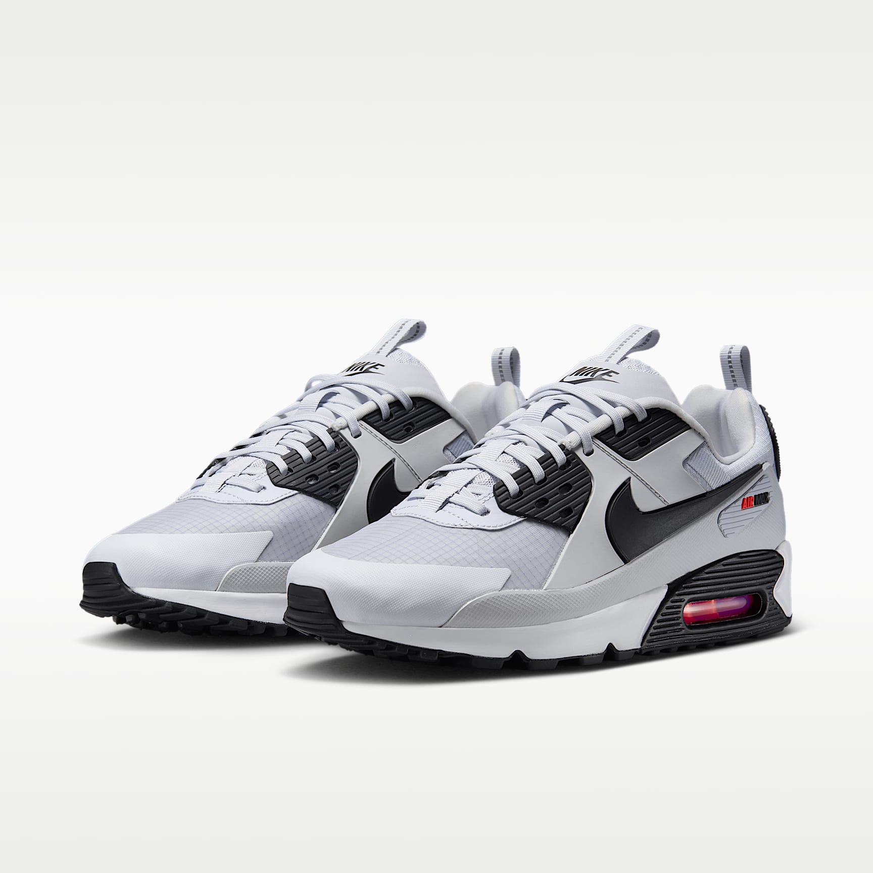 Nike Air Max 90 Drift Schuh (Herren) – Pure Platinum/Bright Crimson/Schwarz