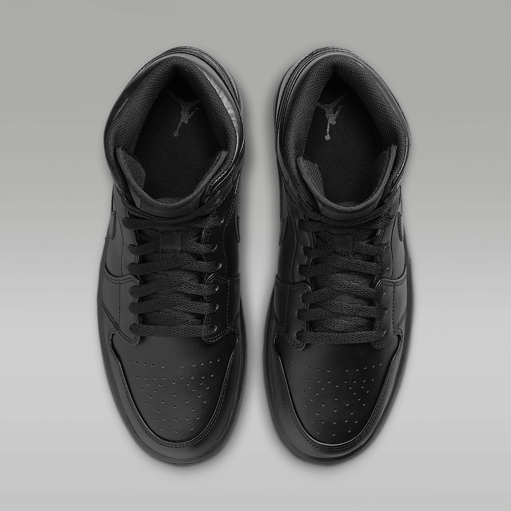 Air Jordan 1 Mid Schuh (Herren) – Schwarz/Schwarz/Schwarz