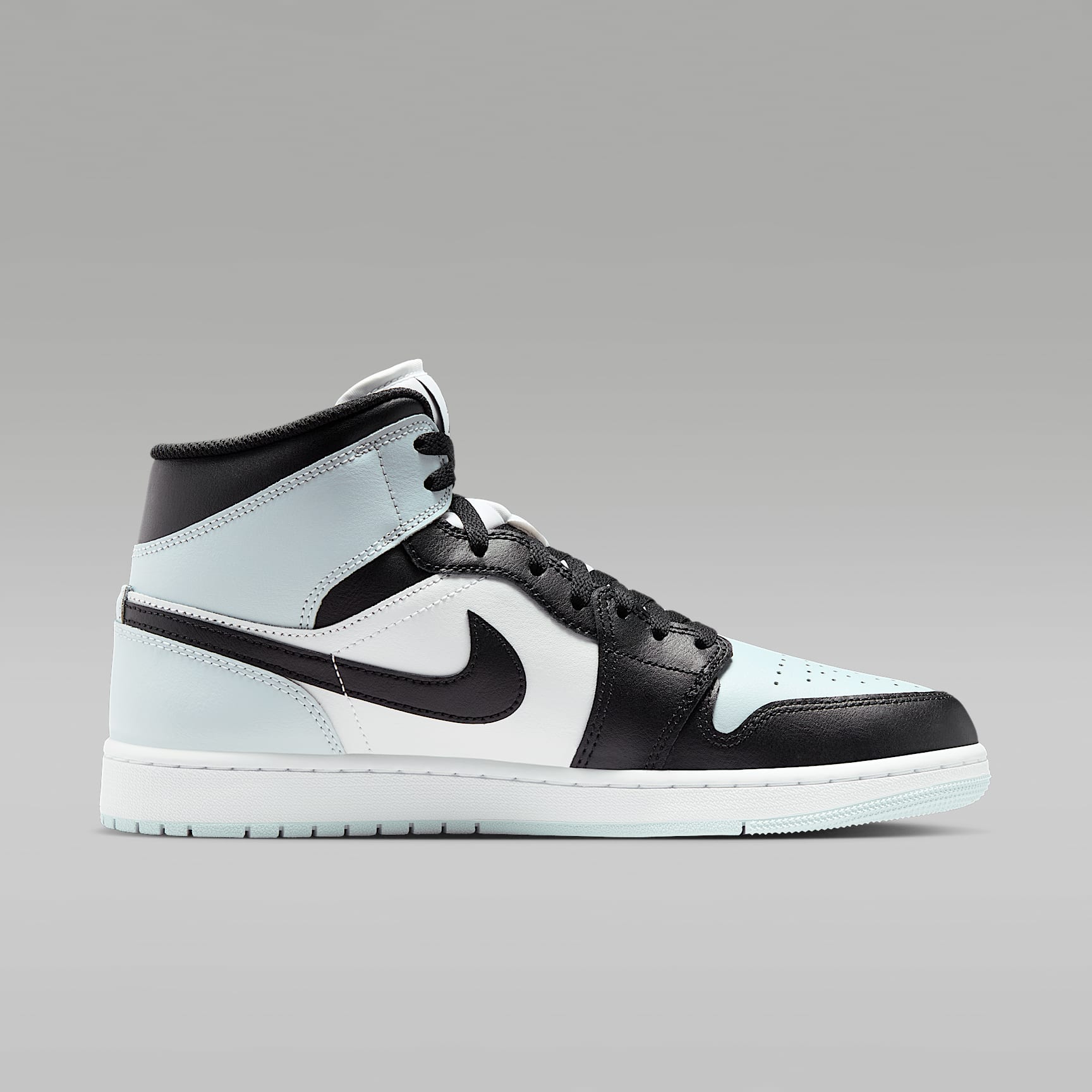 Air Jordan 1 Mid Herrenschuh – Schwarz/Aura/Weiß/Squadron Blue