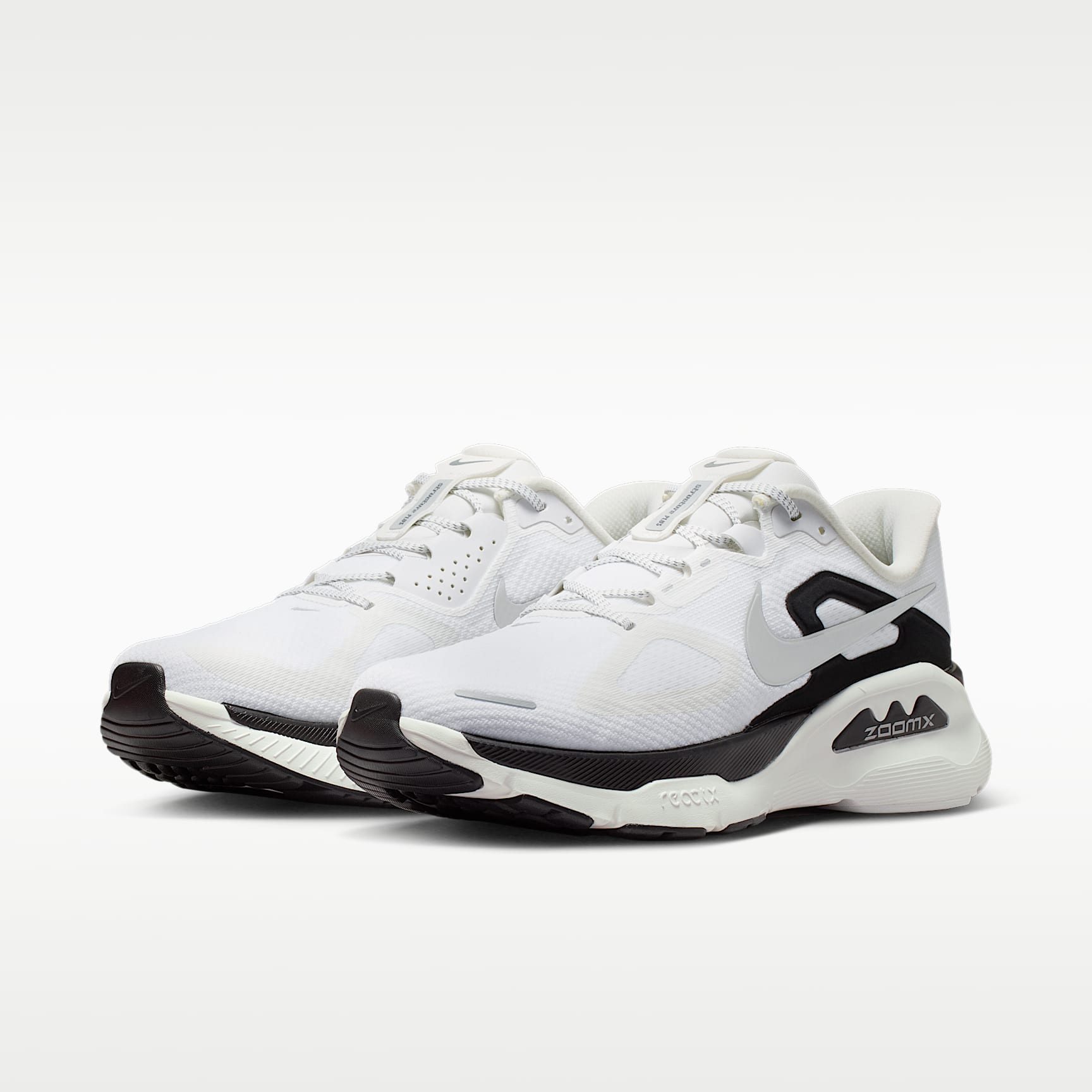 Nike Structure Plus Straßenlaufschuh (Herren) – Summit White/Schwarz/Metallic Silver