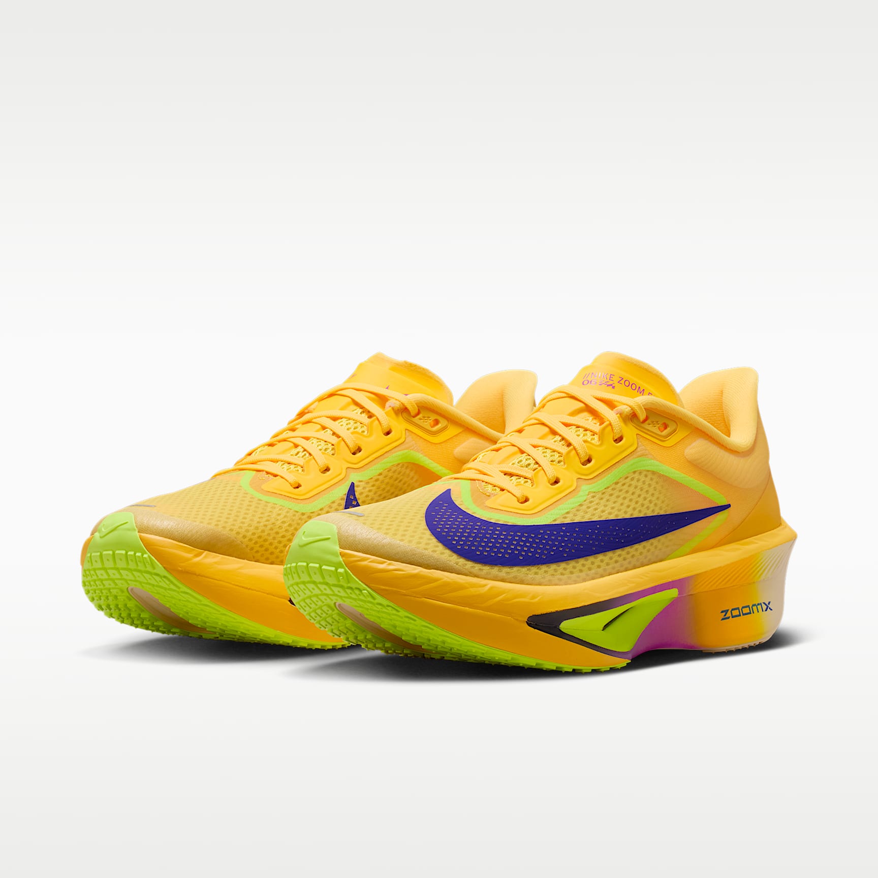 Nike Zoom Fly 6 Straßenlaufschuh für Wettkämpfe (Damen) – Citron Pulse/Volt Ice/Hyper Violet/Indigo Burst