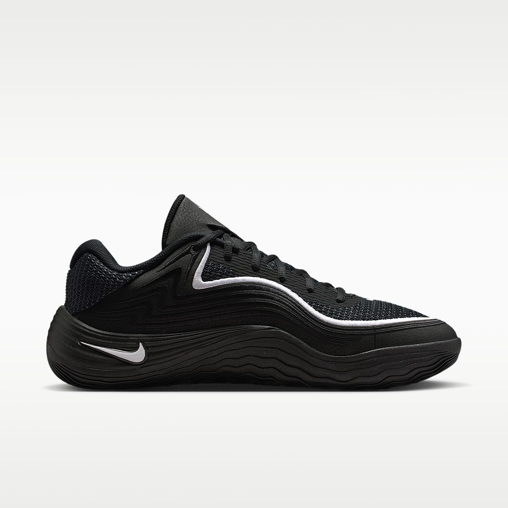Nike Precision 8 Low Basketballschuh (Herren) – Schwarz/Weiß/Weiß