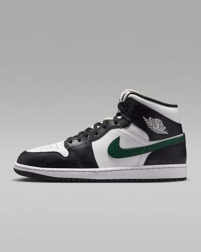 Air Jordan 1 Mid Herrenschuh – Schwarz/Gorge Green/Summit White