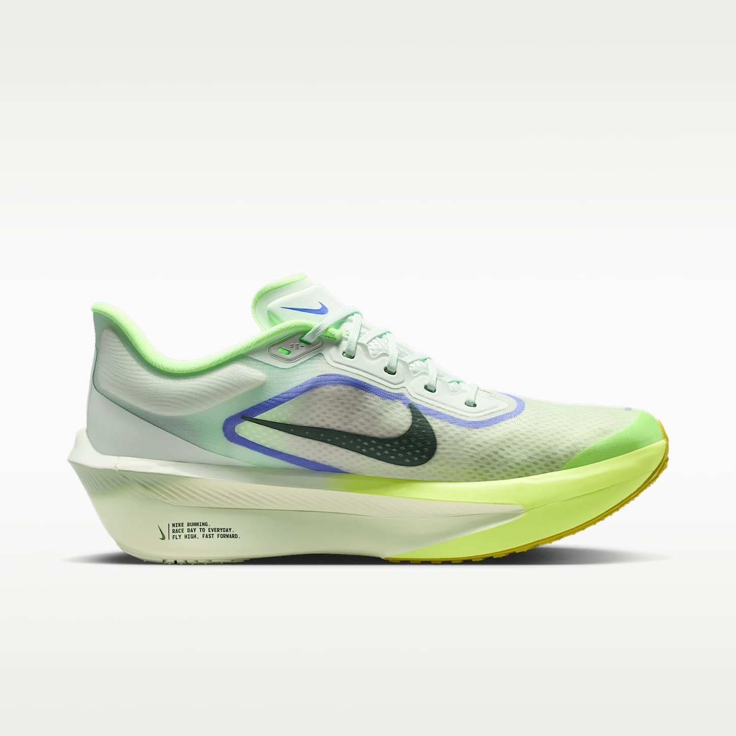 Nike Zoom Fly 6 Straßenlaufschuh für Wettkämpfe (Herren) – Barely Green/Volt Ice/Sapphire/Black Spruce