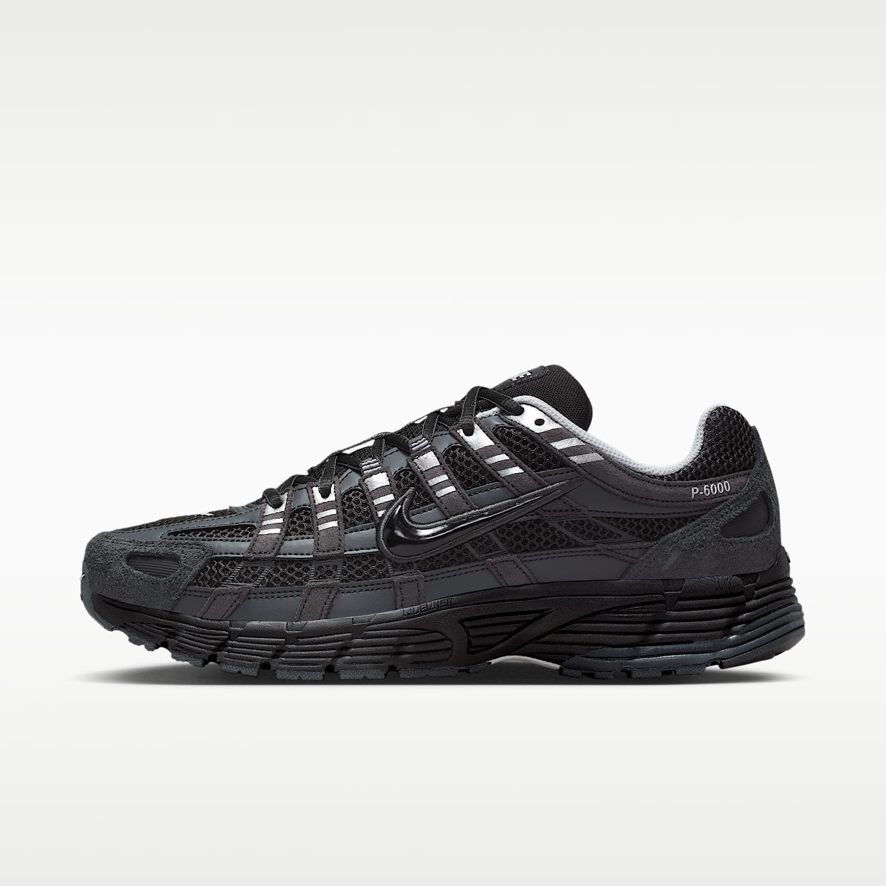 Nike P-6000 Wildlederschuhe (Herren) – Anthracite/Chrome/Metallic Silver/Schwarz