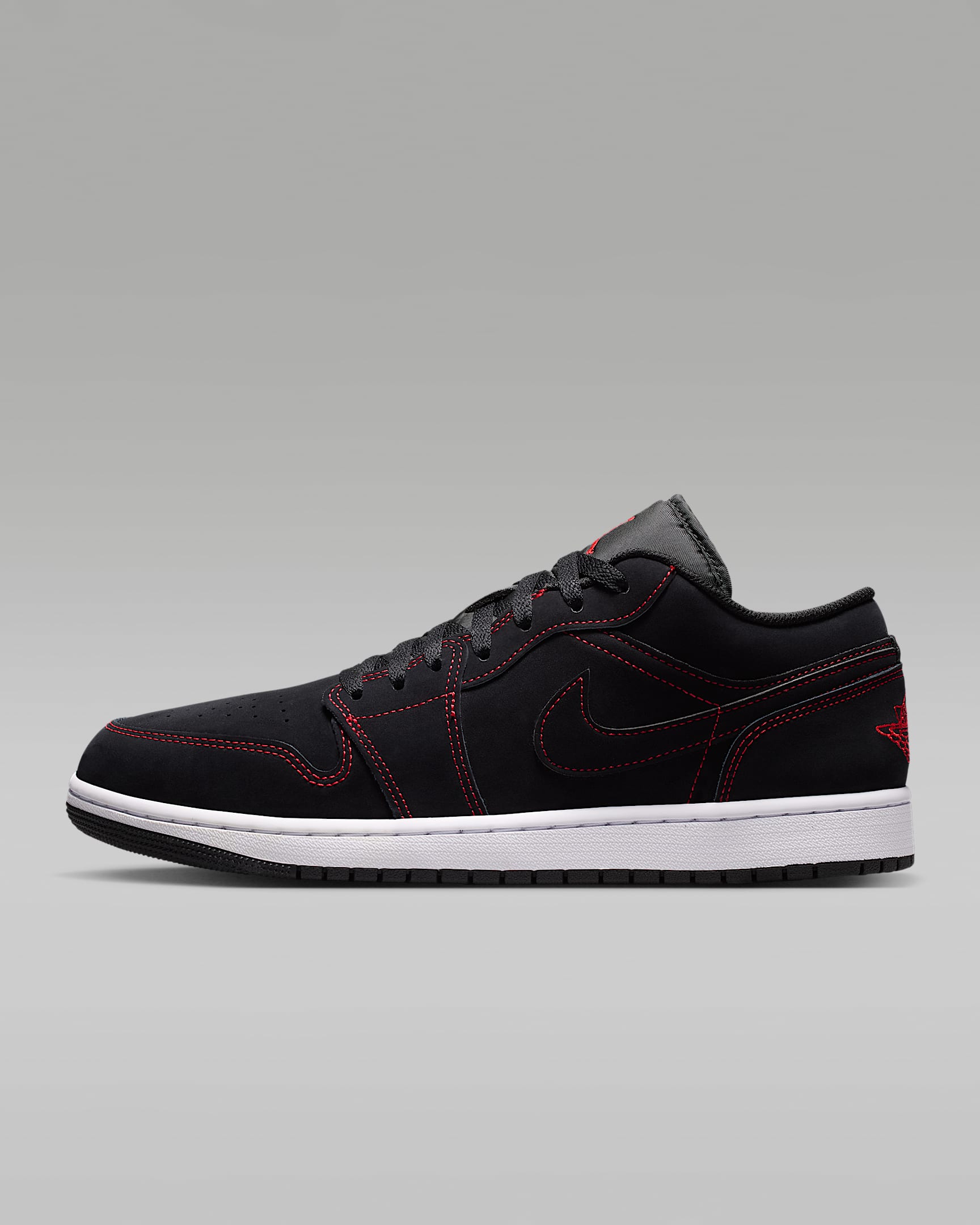 Air Jordan 1 Low Herrenschuh – Schwarz/Weiß/University Red