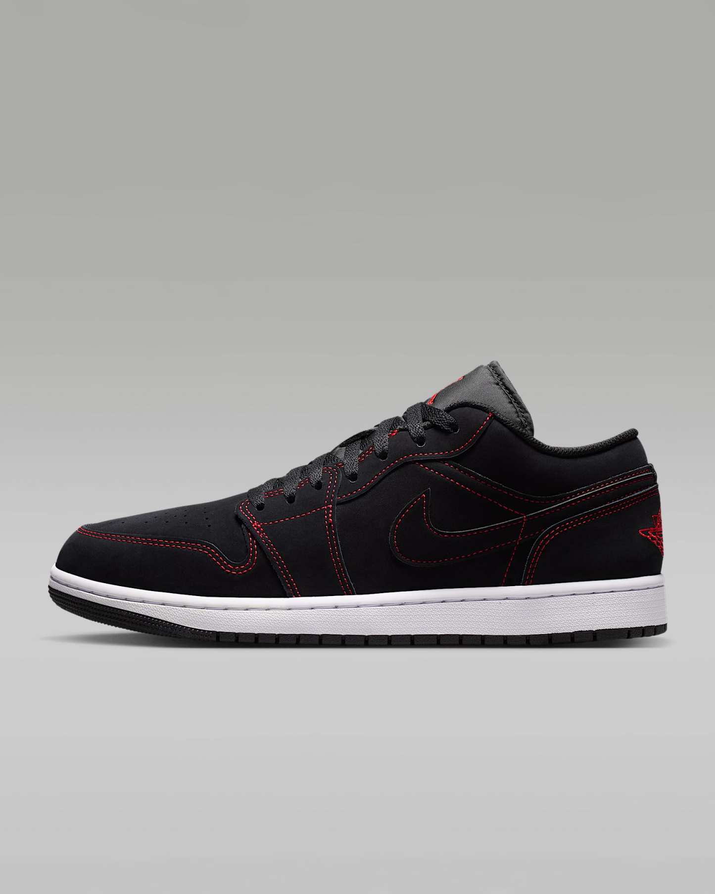 Air Jordan 1 Low Herrenschuh – Schwarz/Weiß/University Red