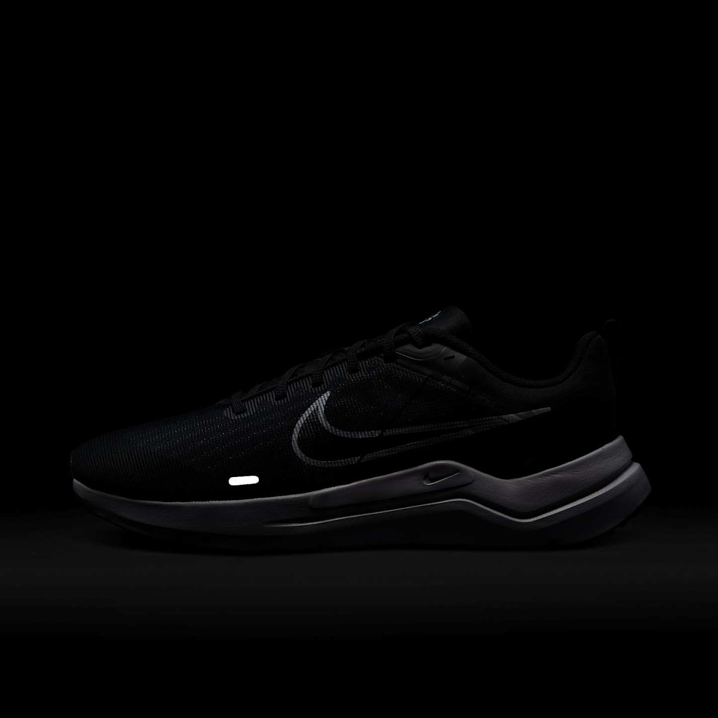 Nike Downshifter 12 Herren-Laufschuh – Schwarz/Dark Smoke Grey/Pure Platinum/Weiß
