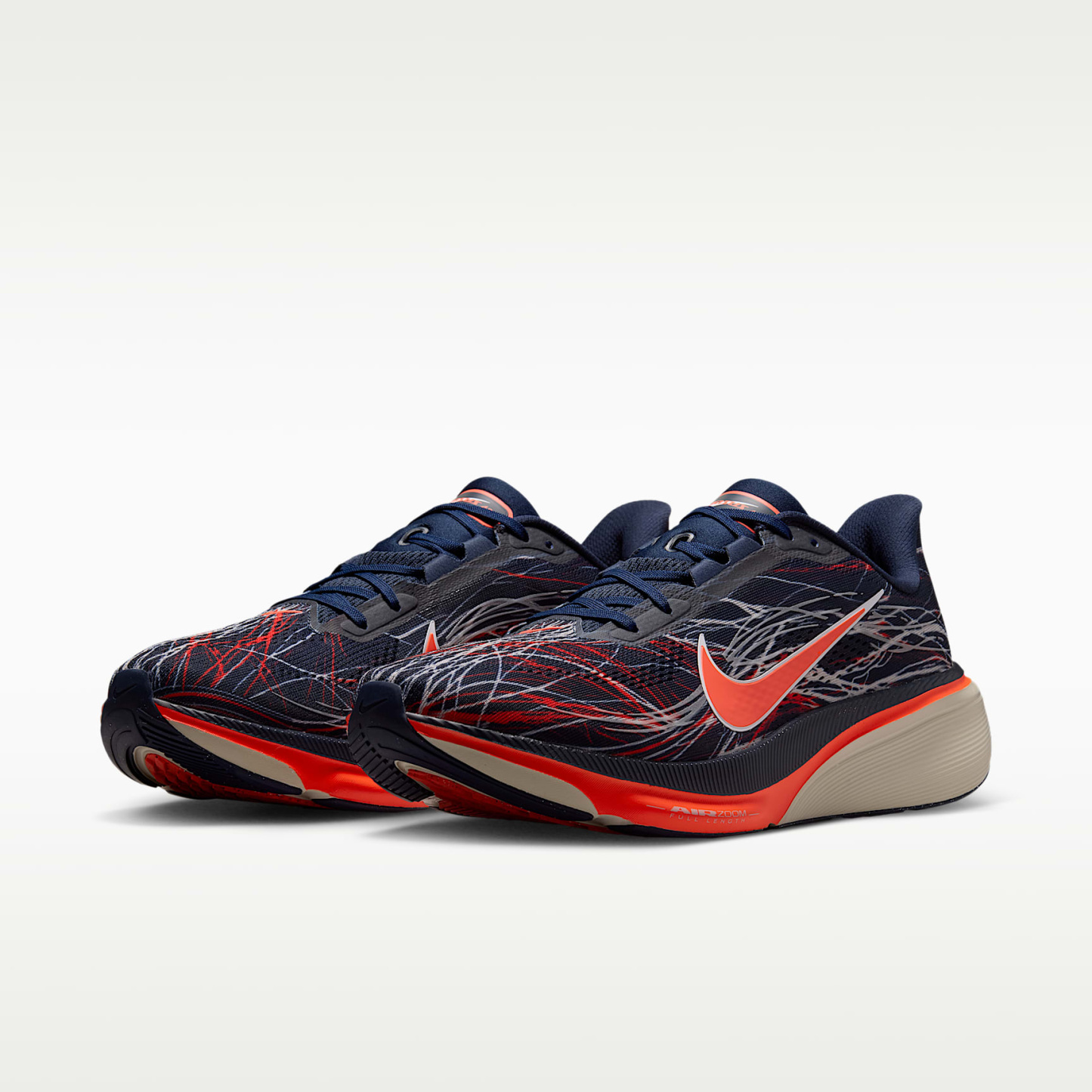 Nike Pegasus 42 Straßenlaufschuh (Herren) – Obsidian/Light Bone/Bright Crimson/Dynamic Yellow