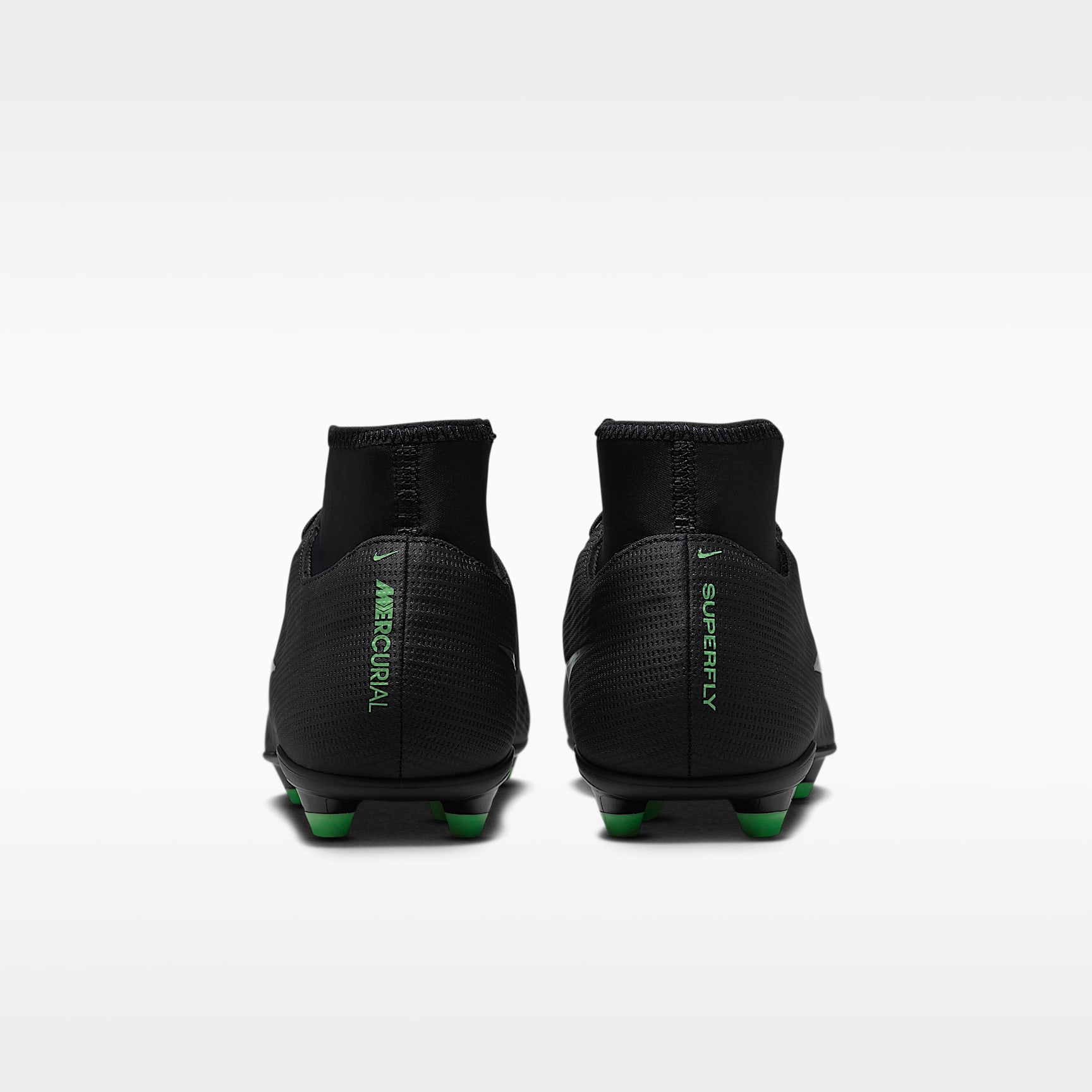 Nike Mercurial Superfly 11 Club High-Top-Fußballschuh für verschiedene Böden – Schwarz/Schwarz/Illusion Green