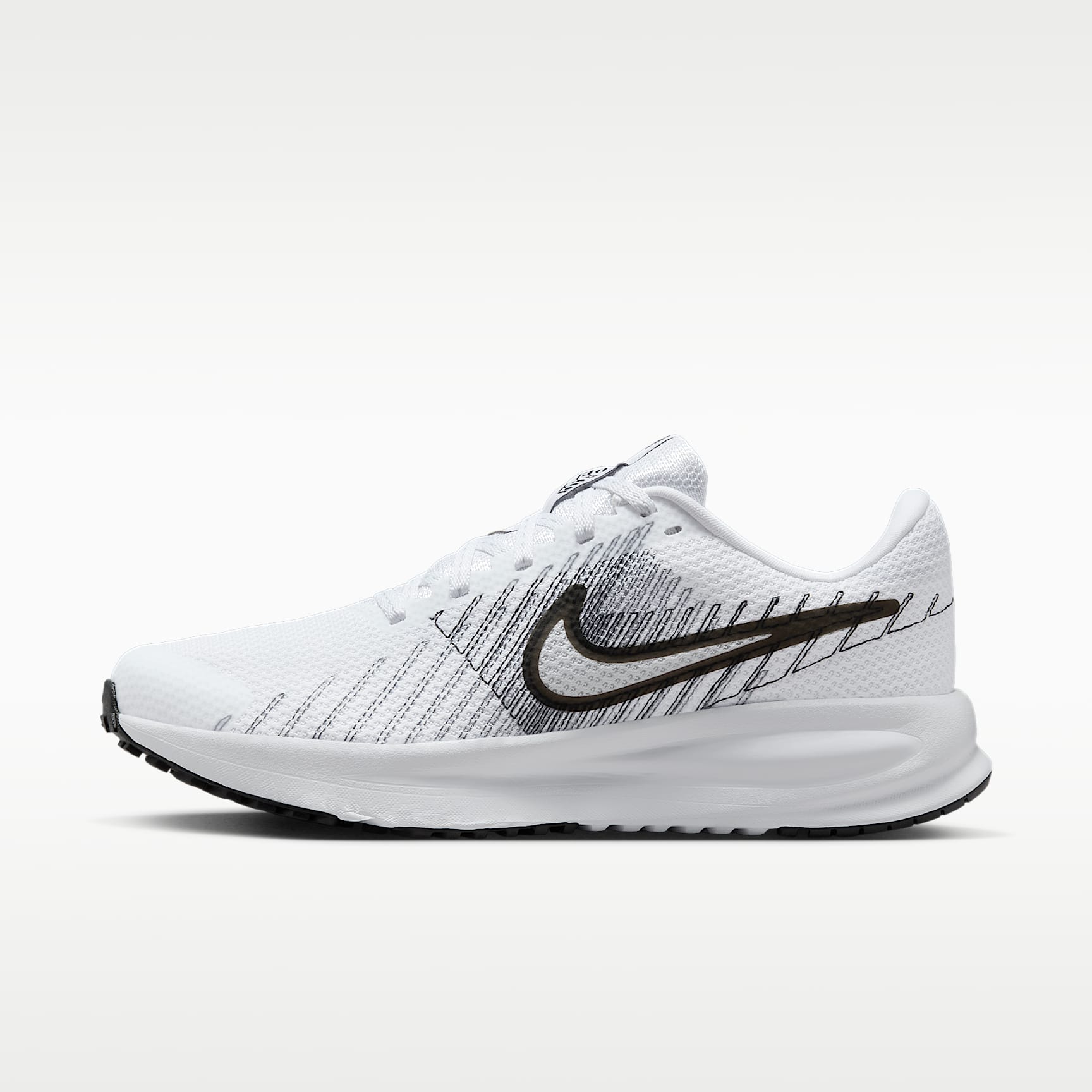 Nike Run Defy Straßenlaufschuh (Damen) – Weiß/Smoke Grey/Schwarz