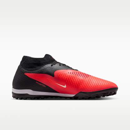 Nike Phantom 6 High Academy Fußballschuh für Turf – Bright Crimson/Schwarz/Blur