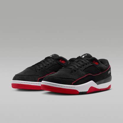 Jordan Flight Court Schuh (Herren) – Schwarz/University Red/Weiß