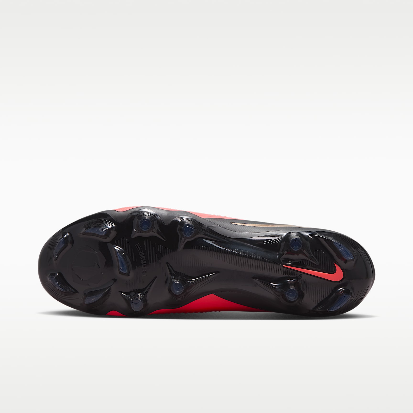 Nike Phantom 6 High Pro Fußballschuh für normalen Rasen – Bright Crimson/Schwarz/Blur