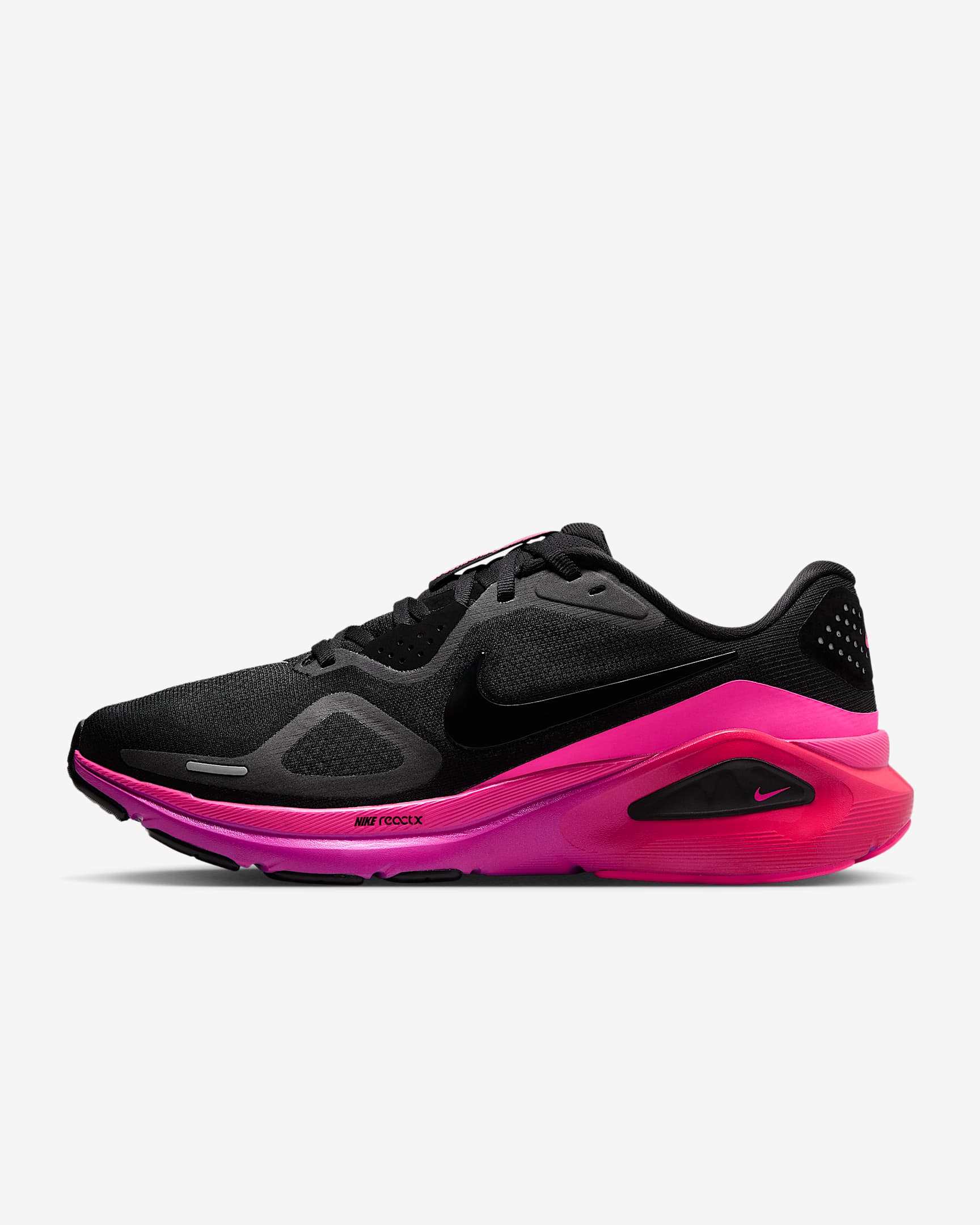 Nike Structure 26 Straßenlaufschuh (Damen) – Schwarz/Hyper Pink/Laser Crimson/Schwarz