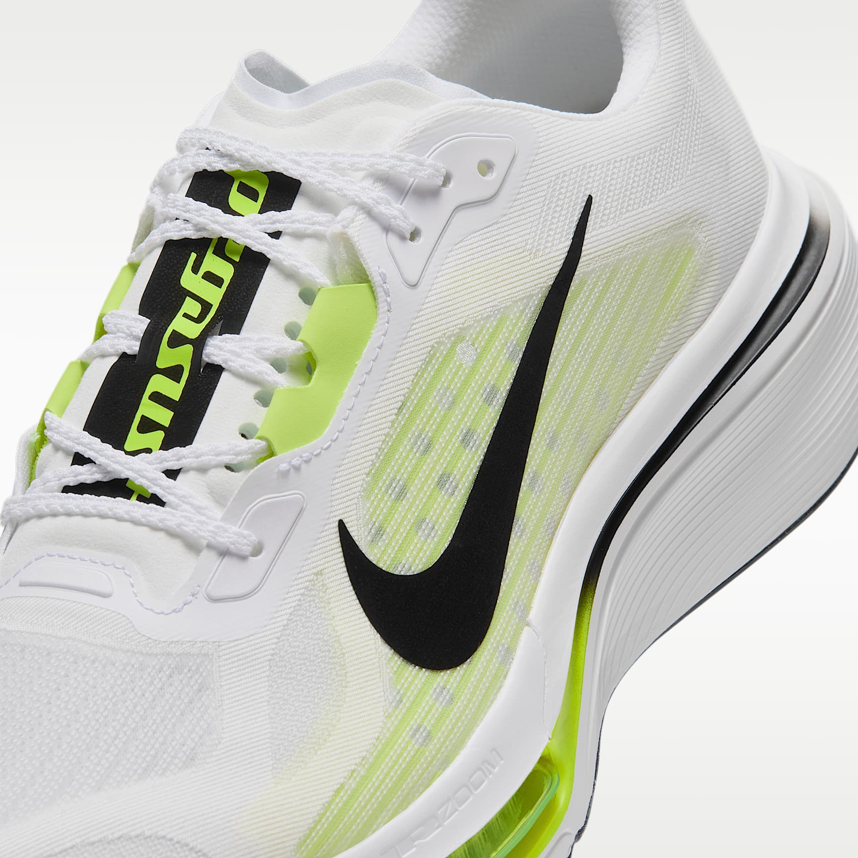 Nike Pegasus Plus 2 Straßenlaufschuh (Herren) – Weiß/Lemon Venom/Schwarz