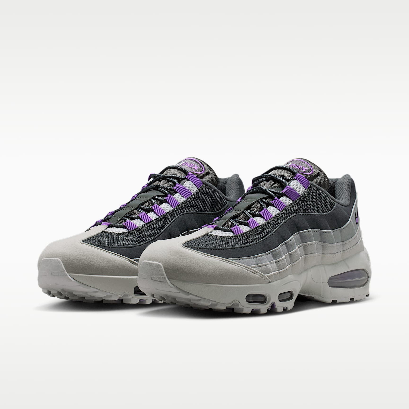 Nike Air Max 95 Big Bubble "OG" Schuh (Herren) – Photon Dust/Dark Grey/Grey Fog/Bright Violet