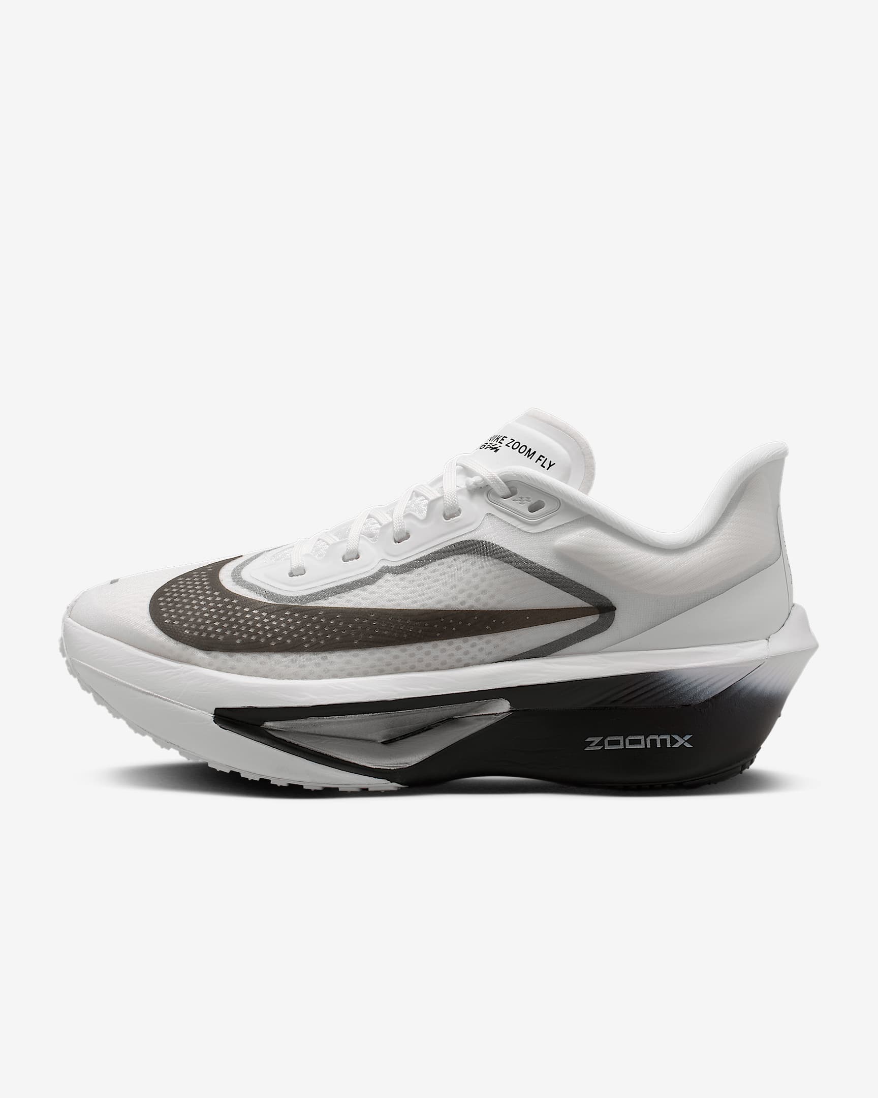 Nike Zoom Fly 6 Straßenlaufschuh für Wettkämpfe (Damen) – Weiß/Smoke Grey/Metallic Silver/Schwarz