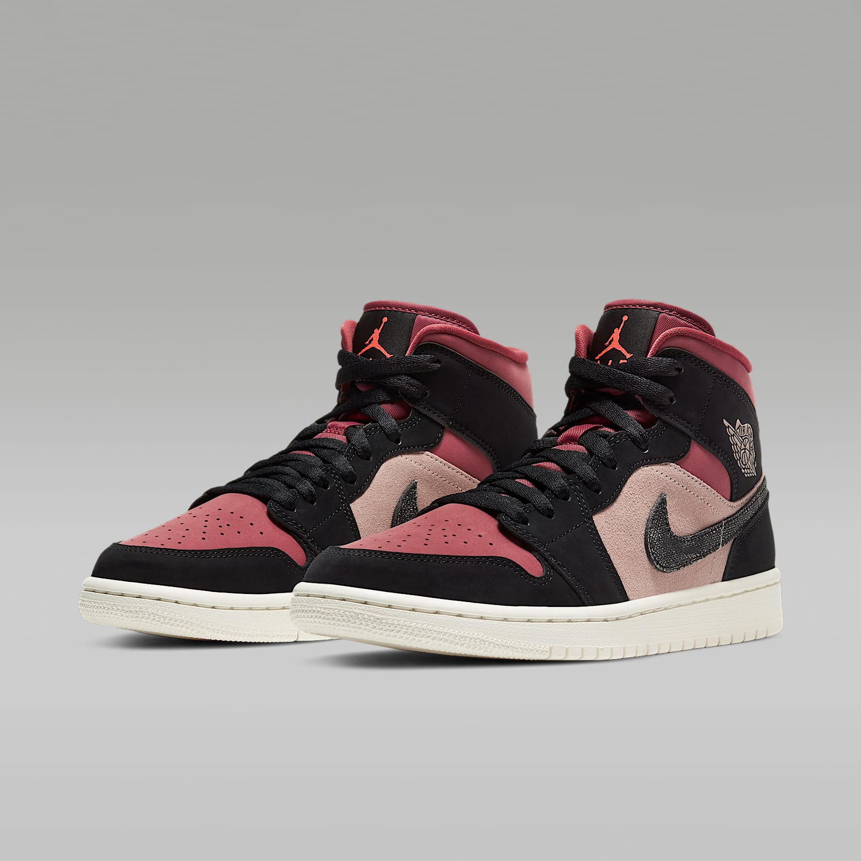 Air Jordan 1 Mid Schuh (Damen) – Particle Beige/Canyon Rust/Sail/Schwarz