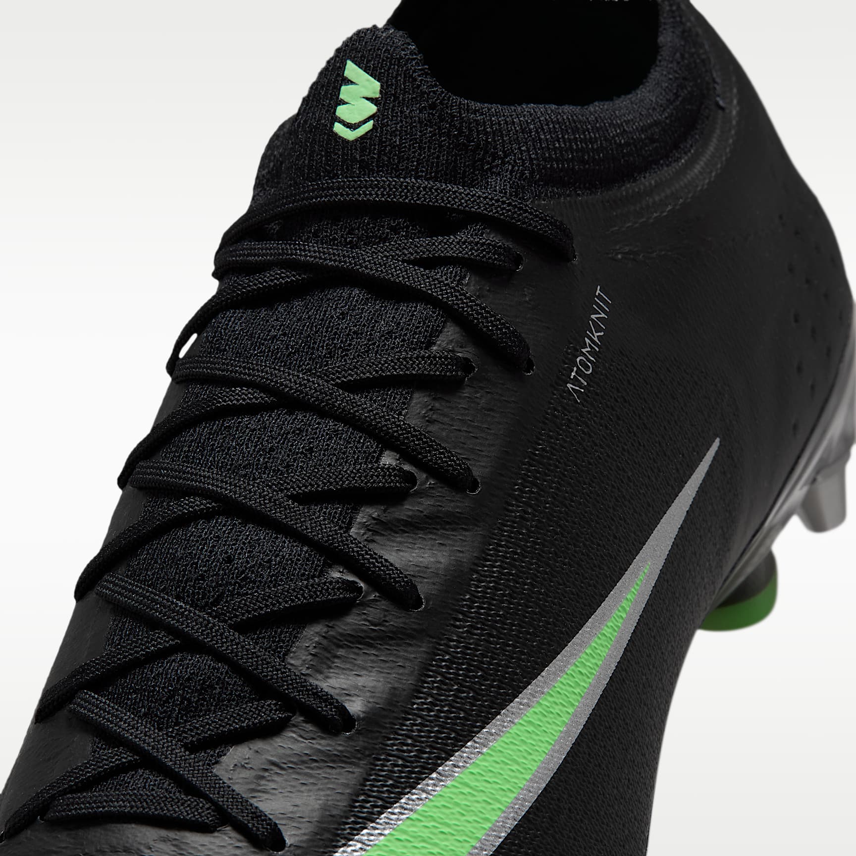 Nike Mercurial Vapor 17 Elite Low-Top-Fußballschuh für weichen Rasen – Schwarz/Schwarz/Illusion Green