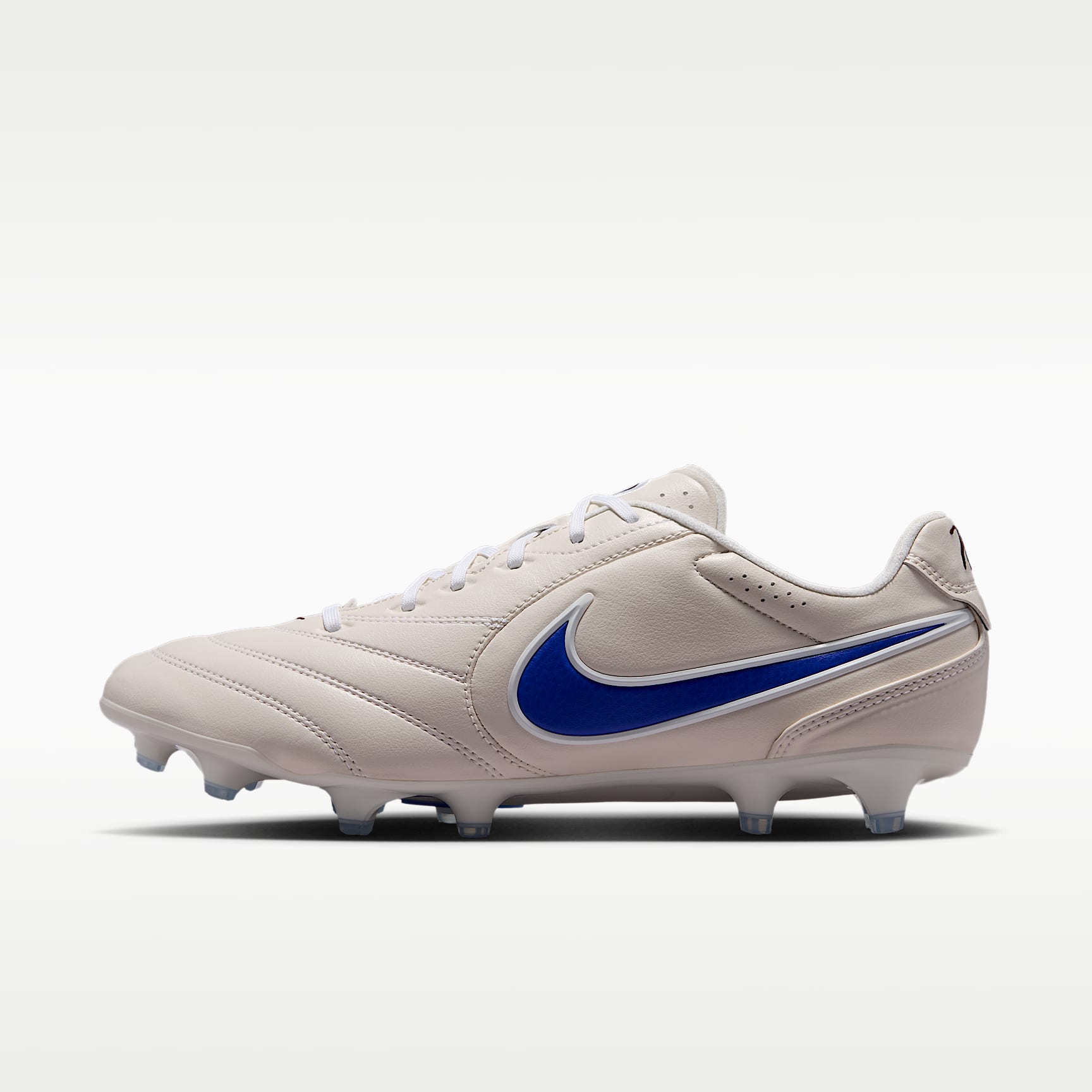 Nike Tiempo Ligera Pro Low-Top-Fußballschuh für normalen Rasen – Chalk/Weiß/Racer Blue