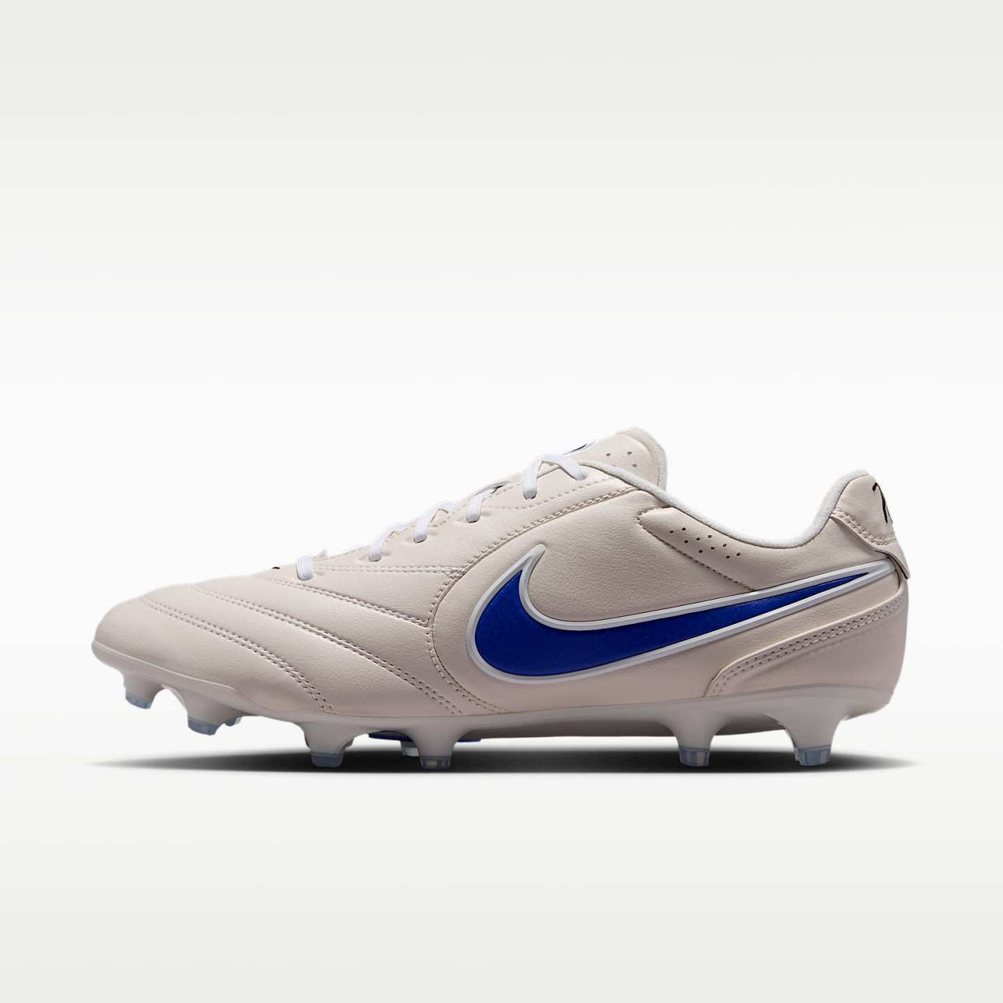 Nike Tiempo Ligera Pro Low-Top-Fußballschuh für normalen Rasen – Chalk/Weiß/Racer Blue