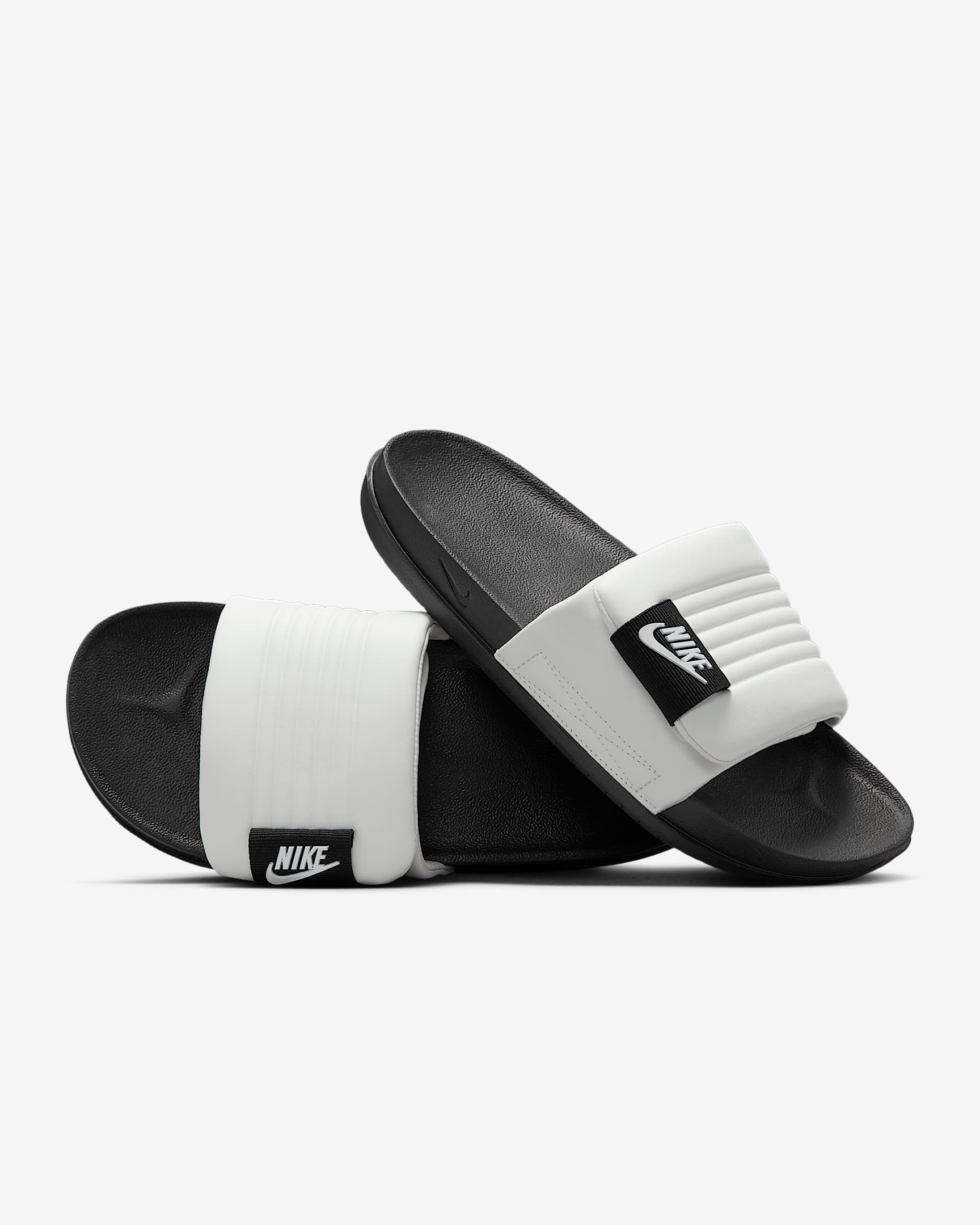 Nike Offcourt Adjust Herren-Slides – Summit White/Schwarz/Summit White