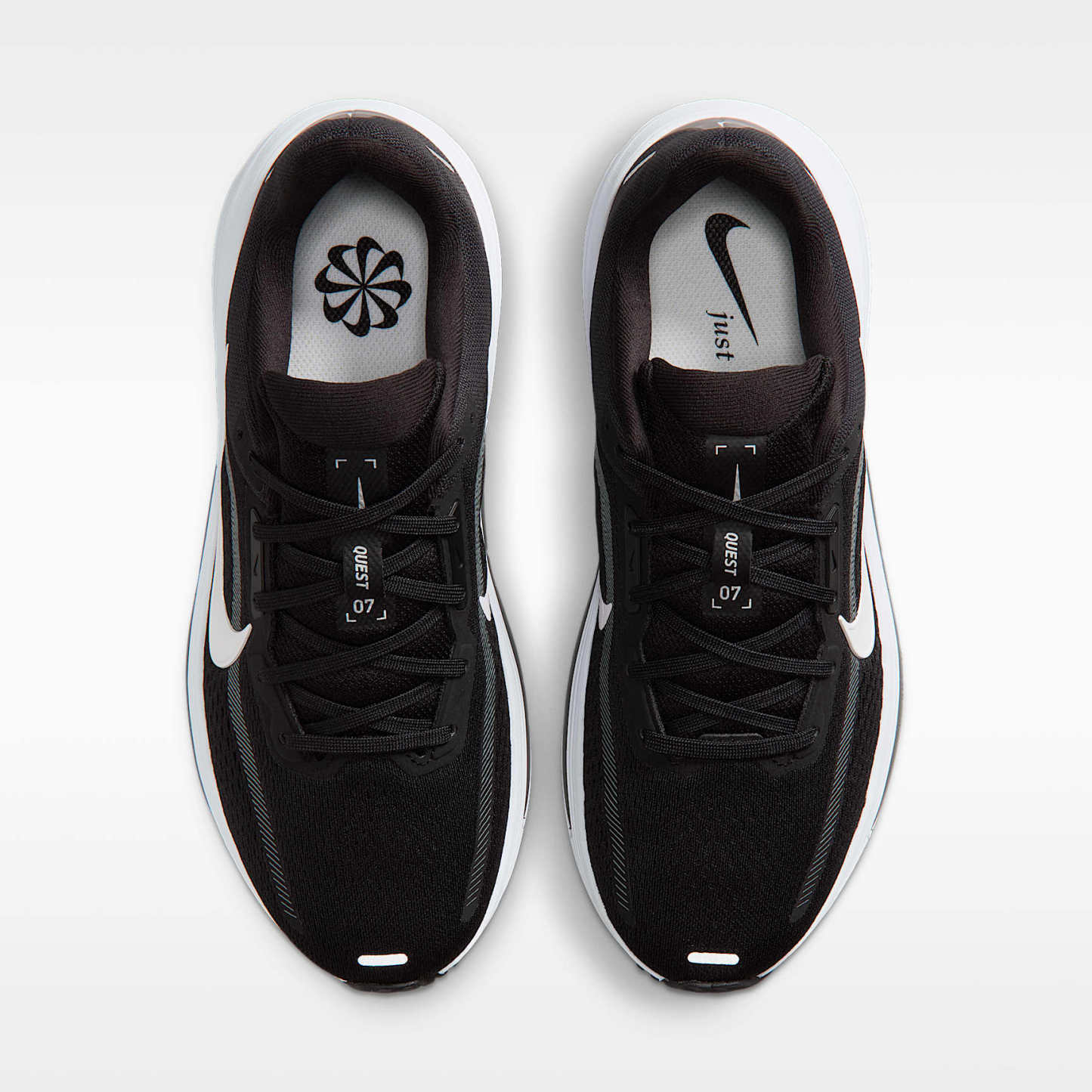 Nike Quest 7 Straßenlaufschuhe (Damen) – Schwarz/Anthracite/Weiß