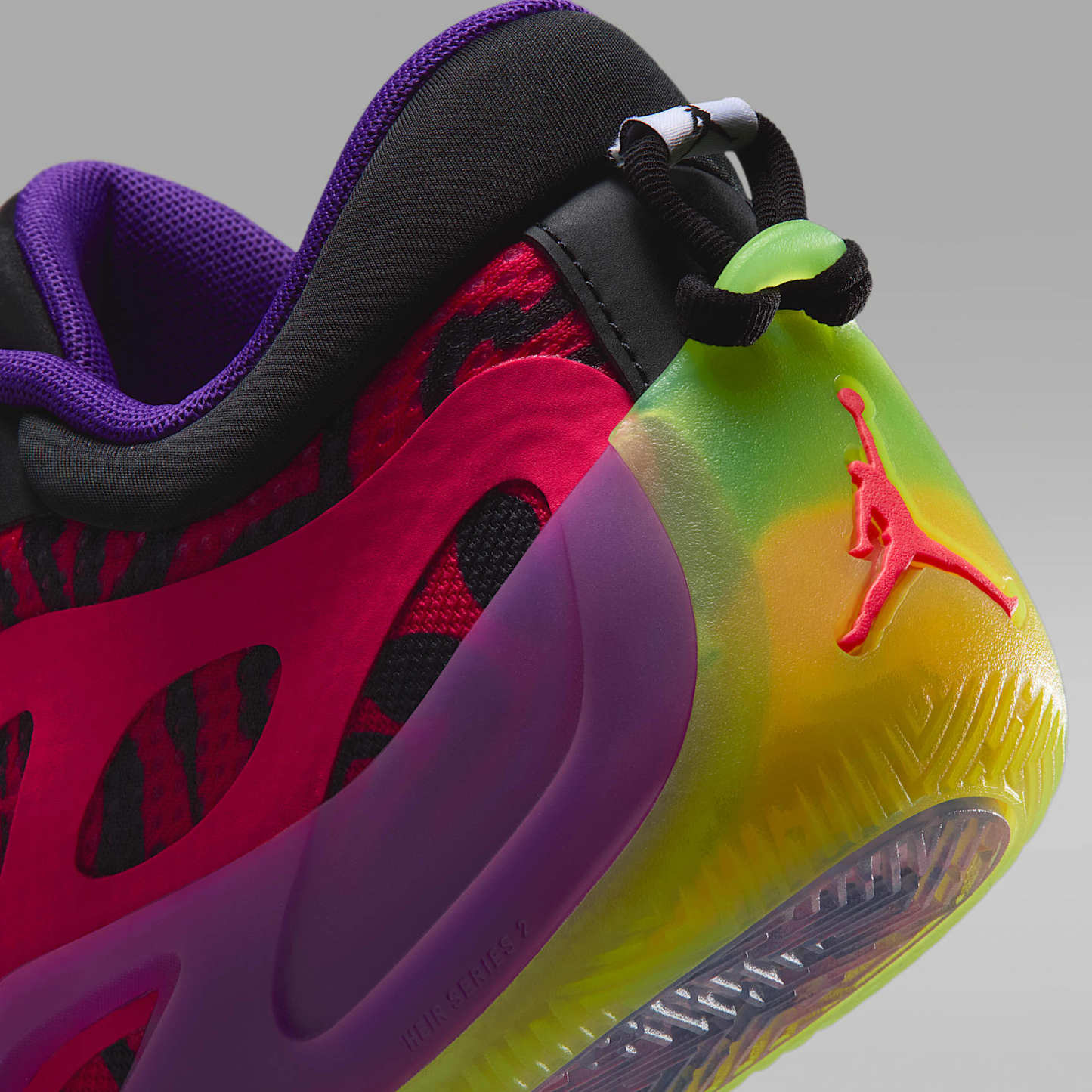 Jordan Heir Series 2 "Oh Sheila" Basketballschuh – Red Orbit/Voltage Purple/Volt/Schwarz