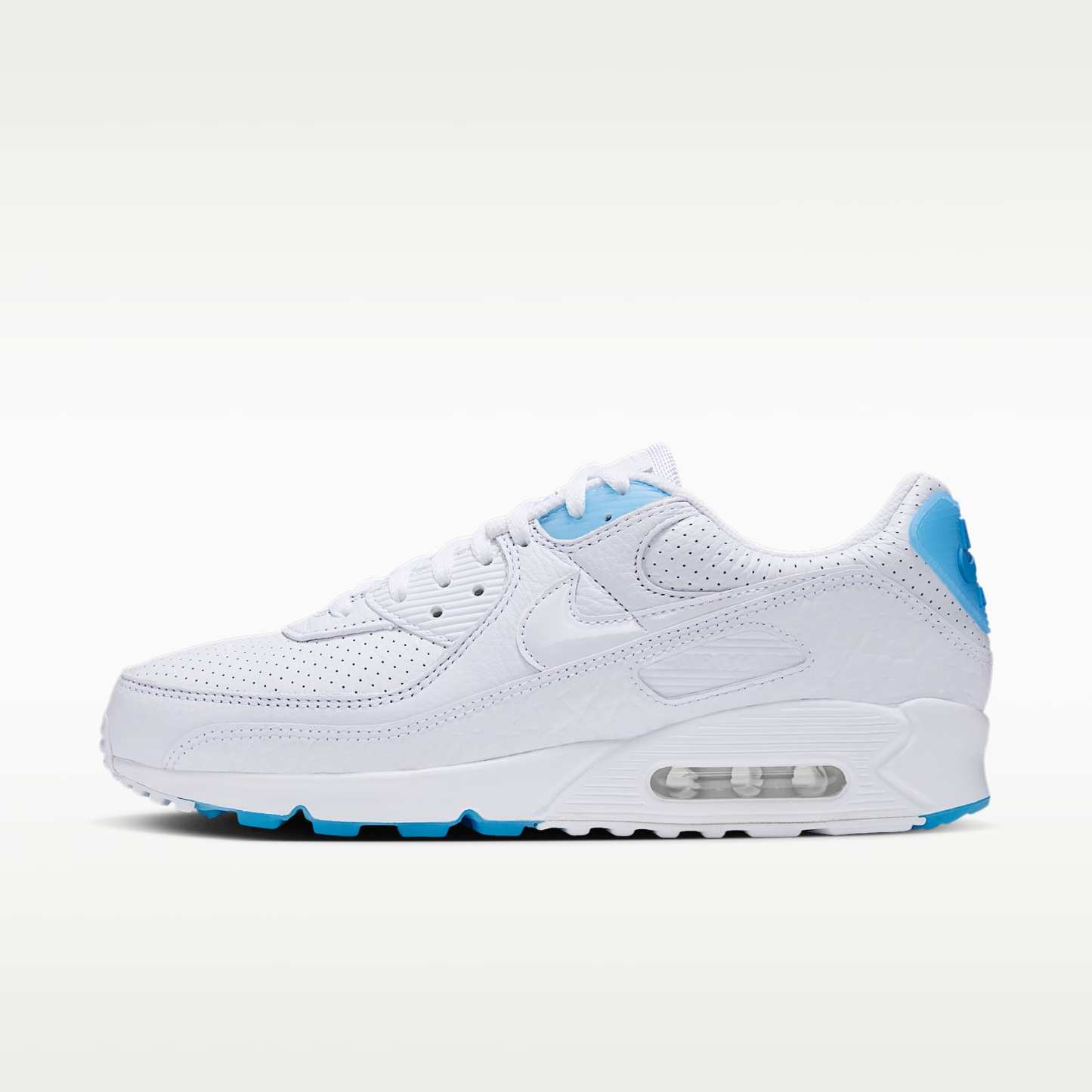 Nike Air Max 90 Schuh (Herren) – Weiß/Aurora Blue/Weiß