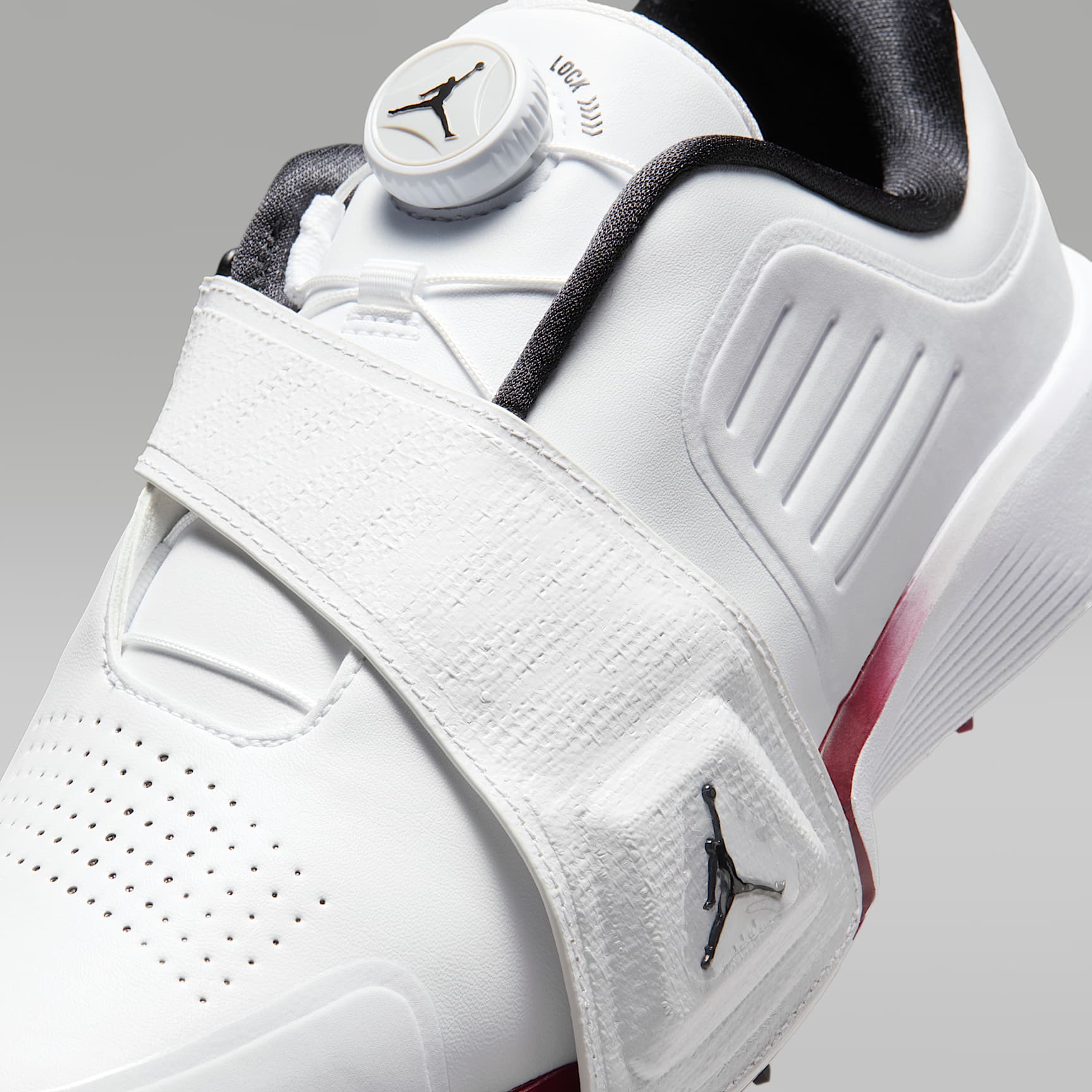 Jordan Air Rev Golfschuh – Weiß/Team Red/Schwarz