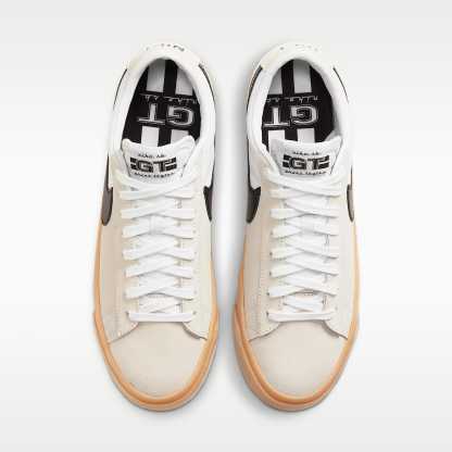 Nike SB Zoom Blazer Low Pro GT Skateboardschuh – Weiß/Weiß/Weiß/Schwarz