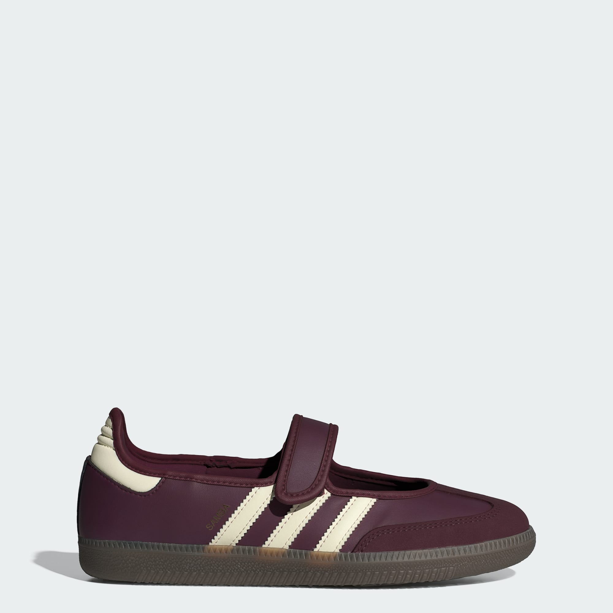 SAMBA JANE SCHUH – Maroon / Cream White / Gold Metallic – IH6561