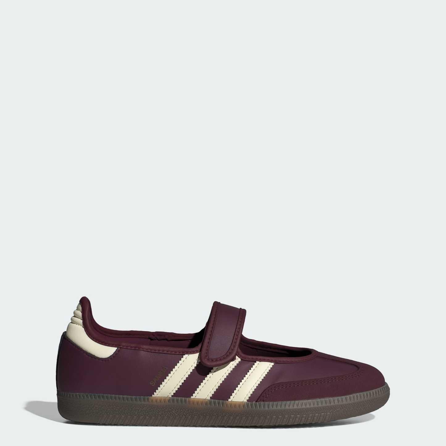 SAMBA JANE SCHUH – Maroon / Cream White / Gold Metallic – IH6561