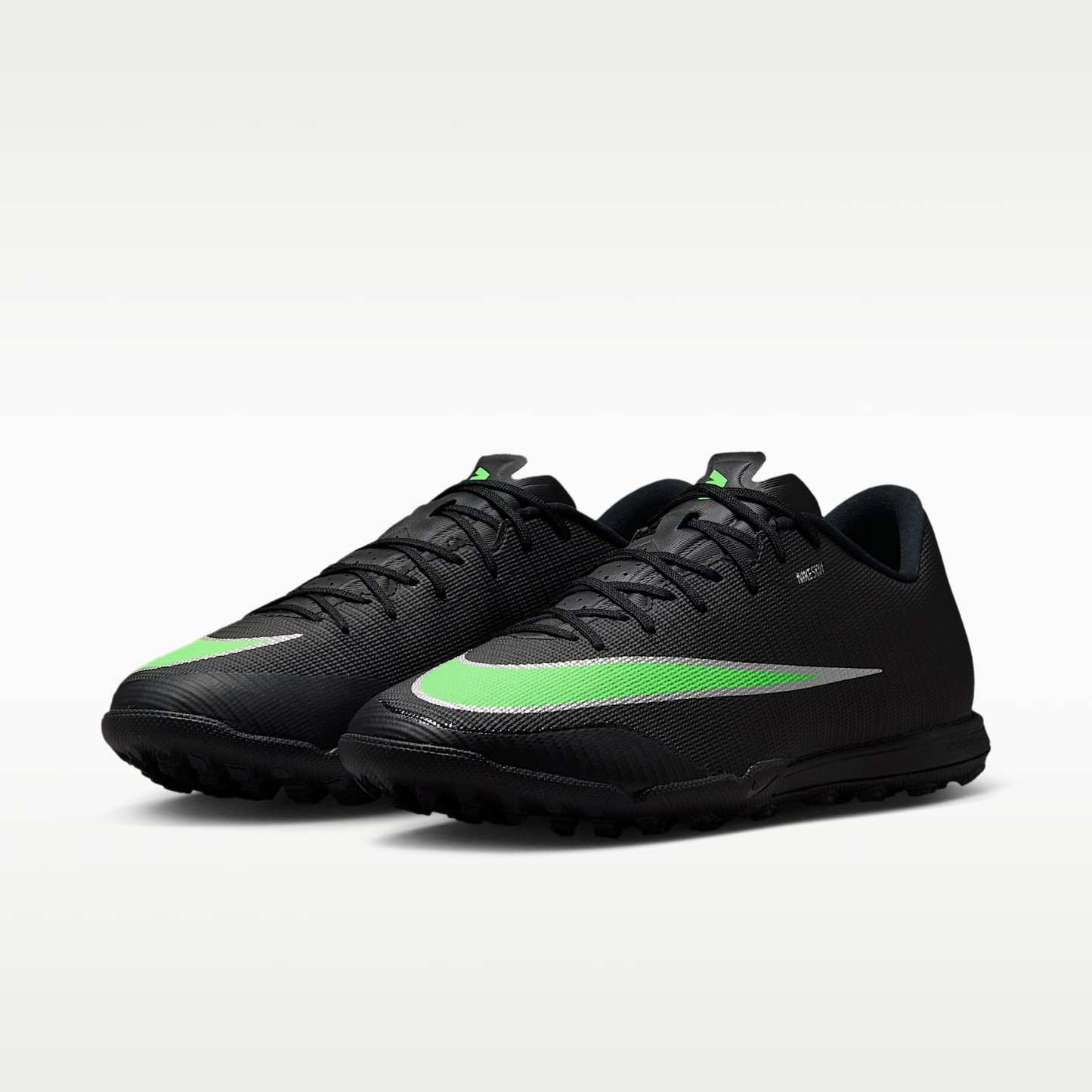 Nike Mercurial Vapor 17 Academy Low-Top-Fußballschuh für Turf – Schwarz/Schwarz/Illusion Green