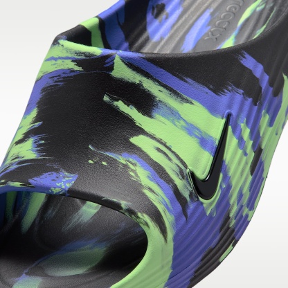 Nike ReactX Rejuven8 SE Slides (Herren) – Schwarz/Lime Blast/Sapphire/Schwarz