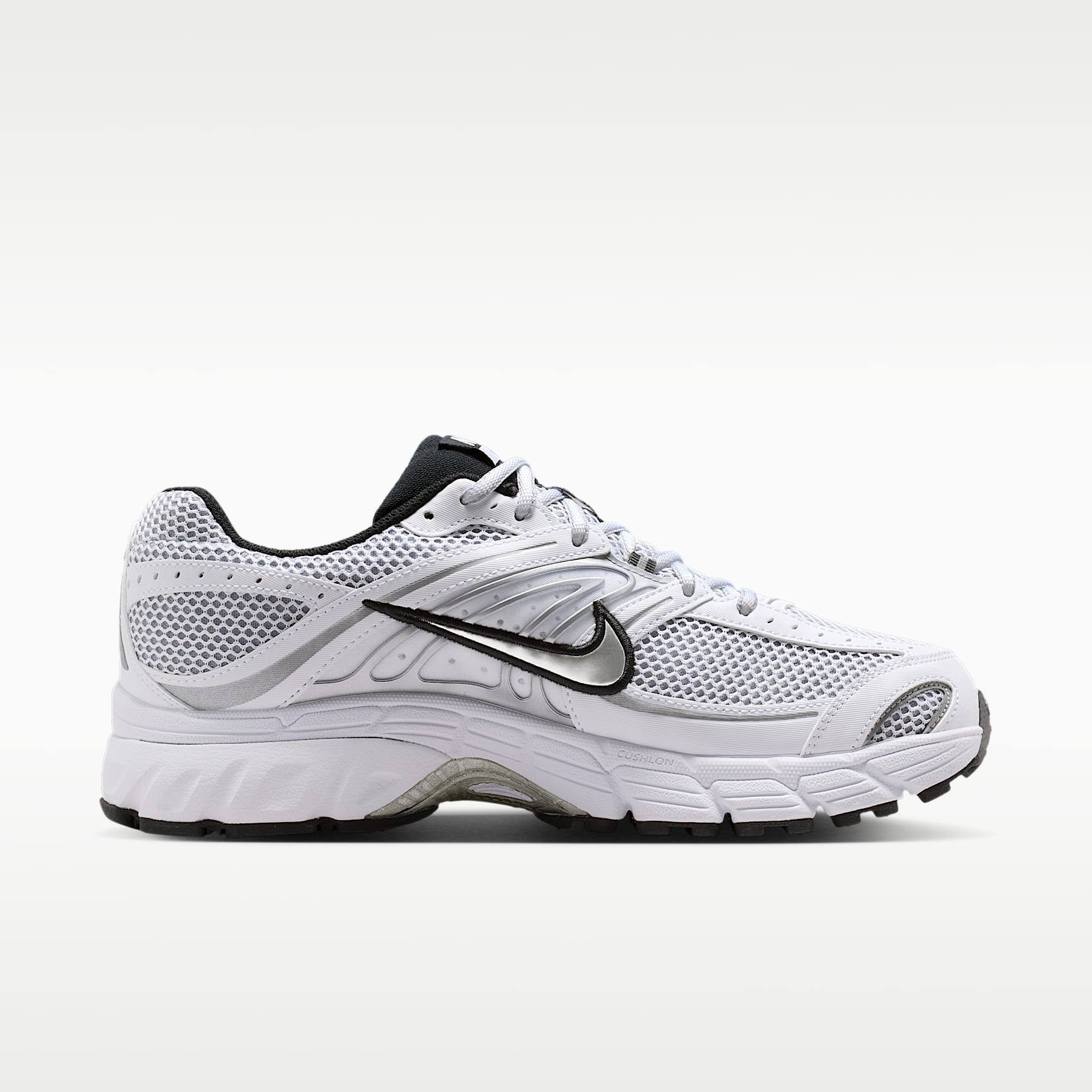 Nike Air Max Moto 2K Schuh (Herren) – Weiß/Schwarz/Wolf Grey/Metallic Silver